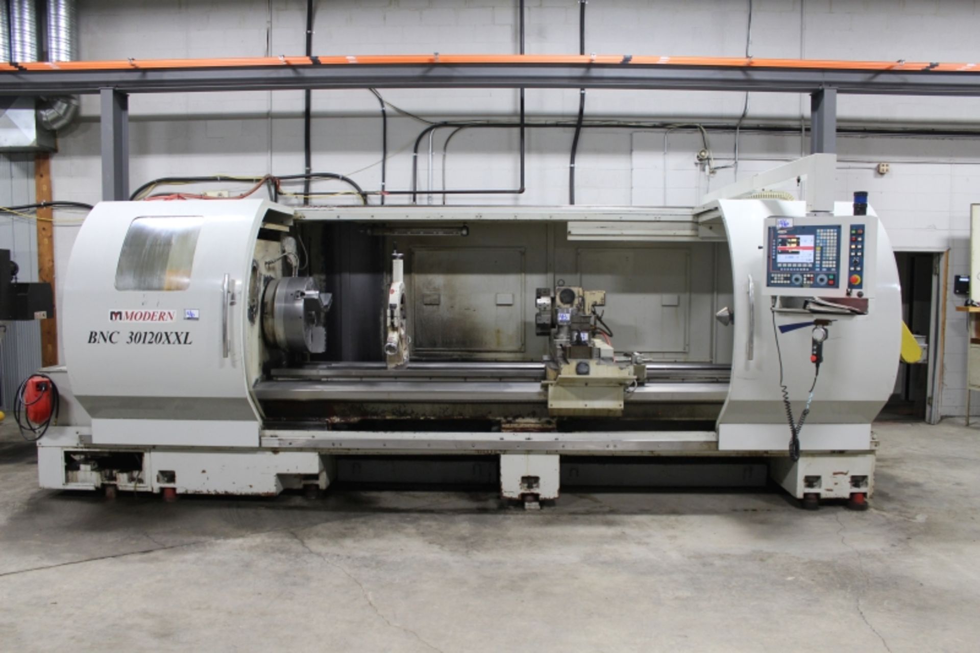 Modern BNC 30120XXL, Fagor control, 10” spindle bore, 30” Sw, 120” CC, 16.5” Sw. over cross slide, - Image 8 of 19