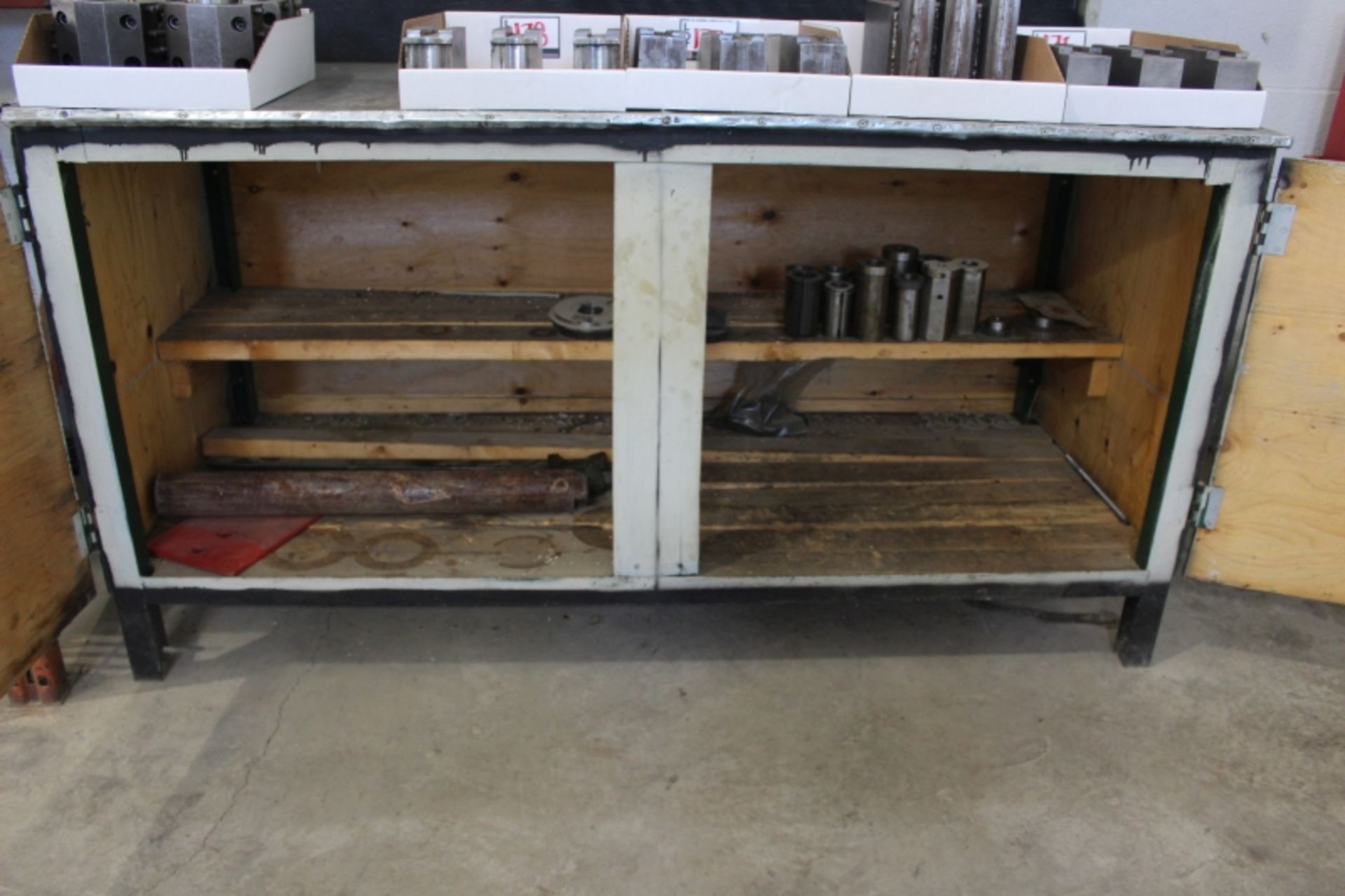 Work Bench with Assorted Sleeves, Boring bar, and Pipe Wrench - Image 2 of 4