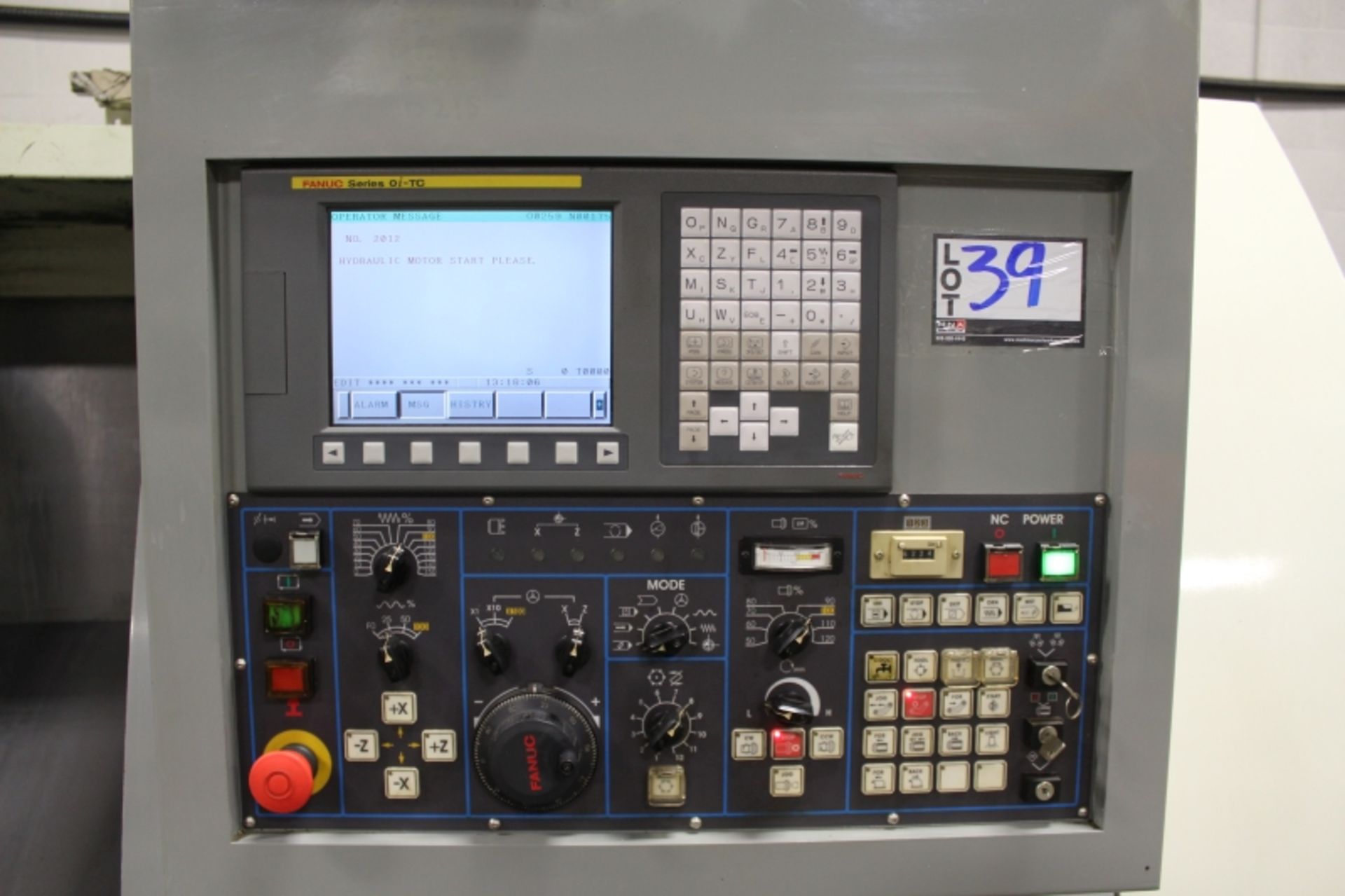 Sharp ST-40, Fanuc 0i-TC, 25” sw, 3” bar cap. 27.6” centers, 3000 RPM, 12" Chuck, S/N 5907218, New - Image 8 of 11