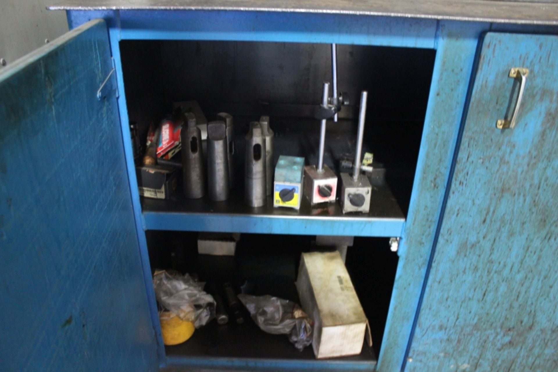 Work Bench with Content, Assorted Drills, Taps, Sleeves Magnets, & Hardware - Image 6 of 7