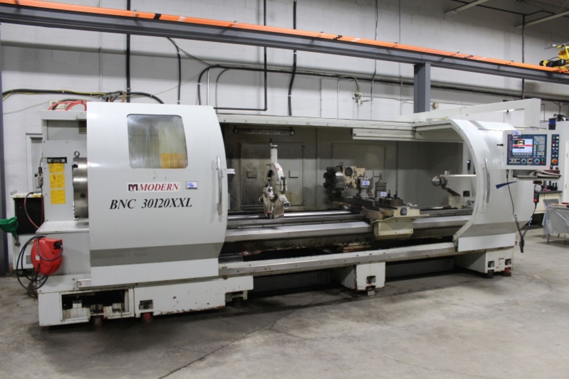 Modern BNC 30120XXL, Fagor control, 10” spindle bore, 30” Sw, 120” CC, 16.5” Sw. over cross slide, - Image 13 of 19