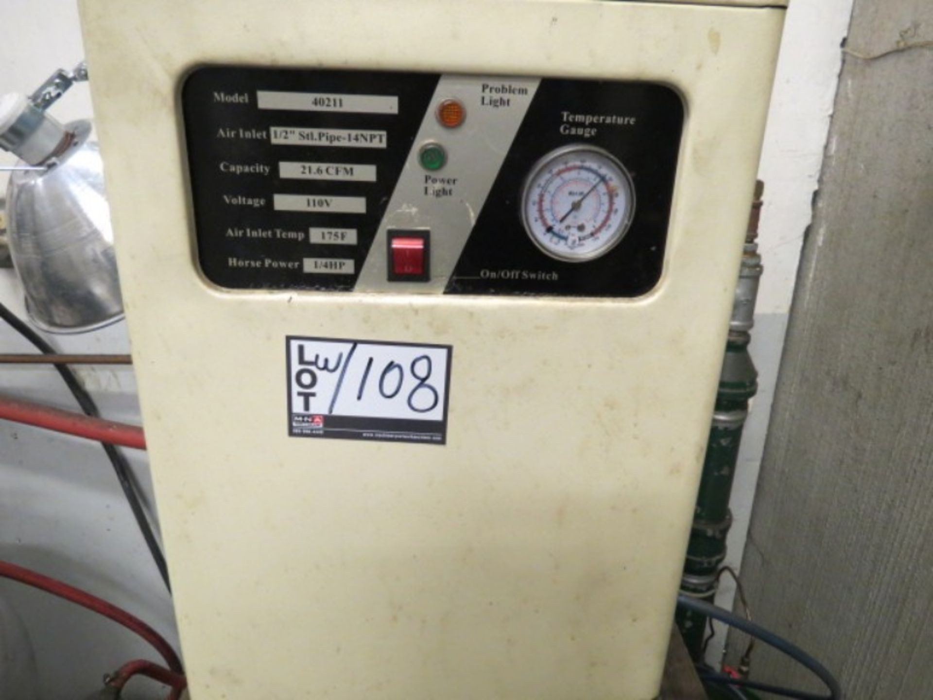 Curtis 10 HP air Compressor with Dryer & Air Tank - Image 4 of 5