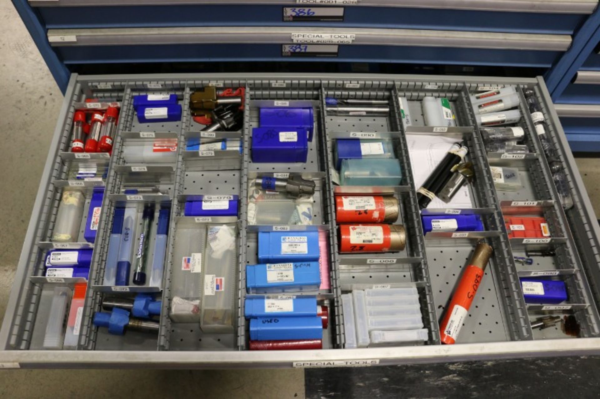 Drawer with Assorted Drills, Endmills, and Reamers - Image 2 of 3