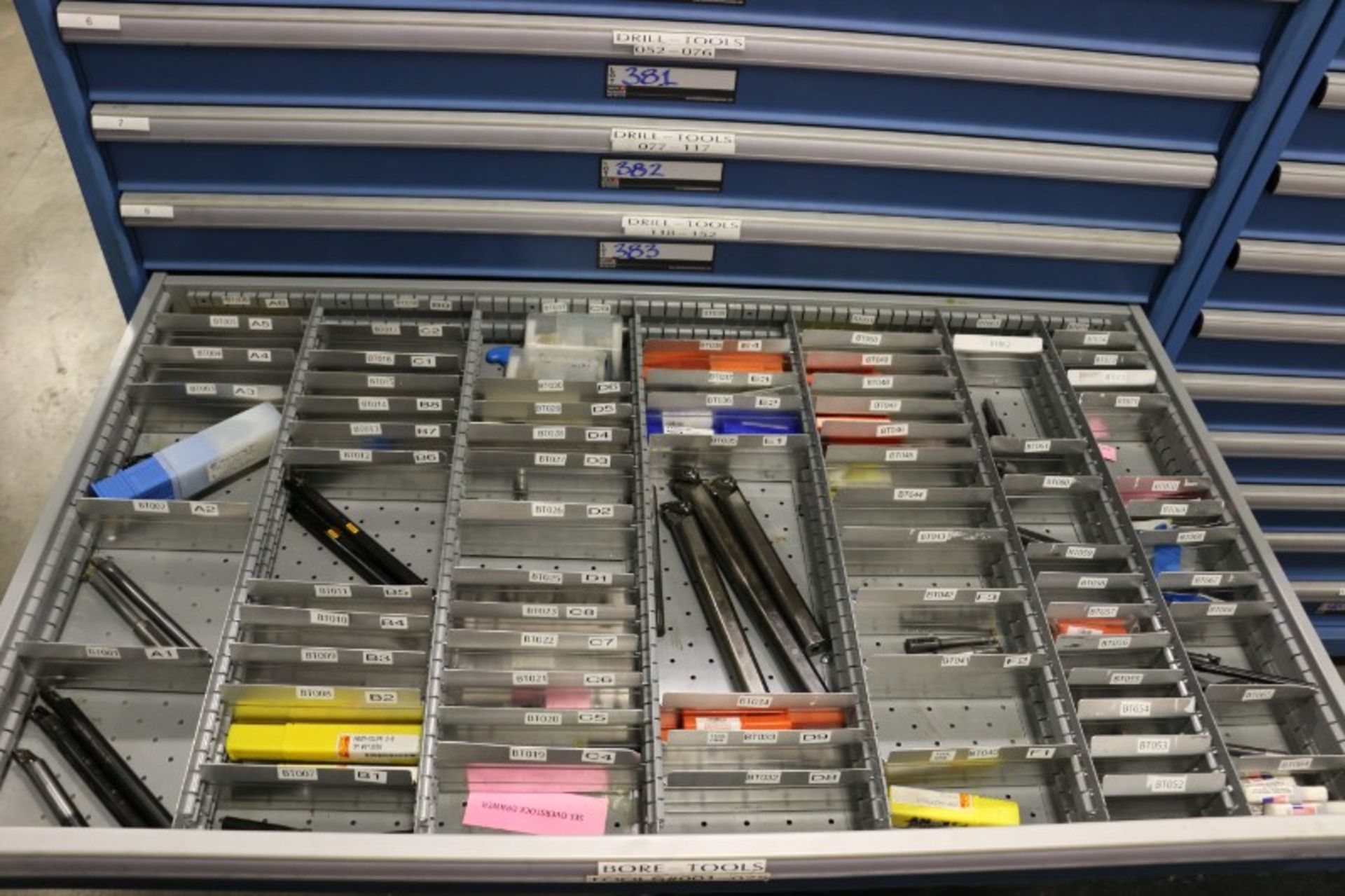 Drawer with Assorted Boring Bars