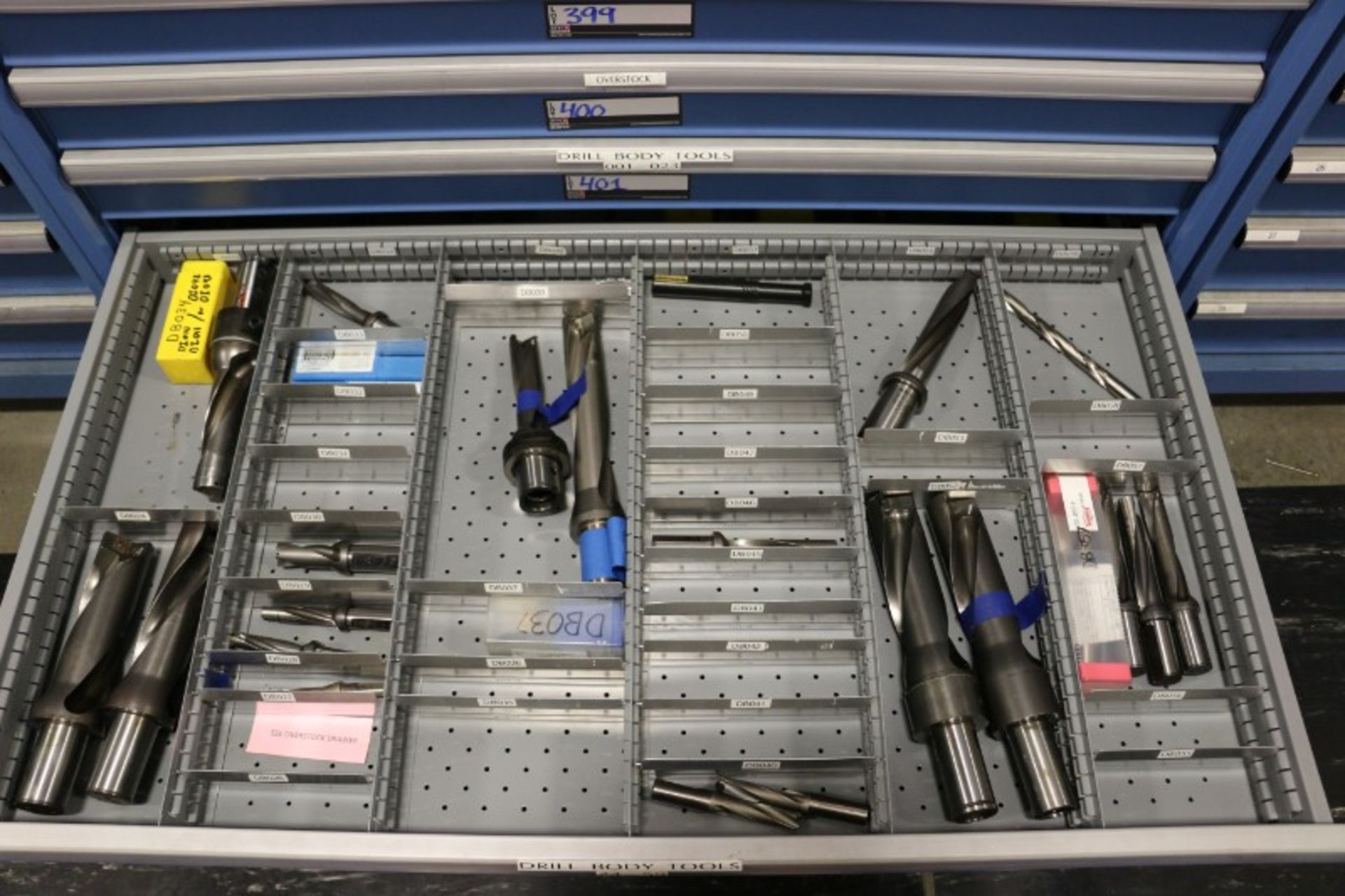 Drawer with Assorted Carbide Insert Indexable Drills