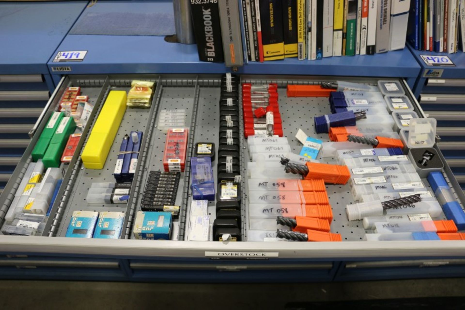 Drawer with Assorted Carbide Endmills