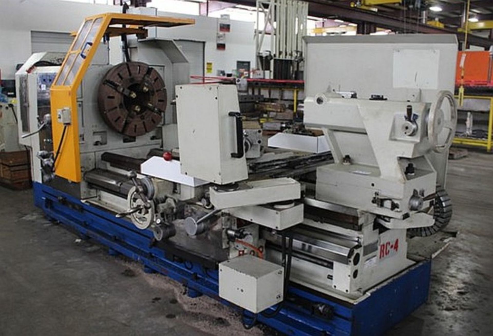 35" x 90" Megabore PA3509015 Hollow Spindle Engine Lathe, 9" spindle bore, 4 jaw chucks F & R - Image 3 of 5