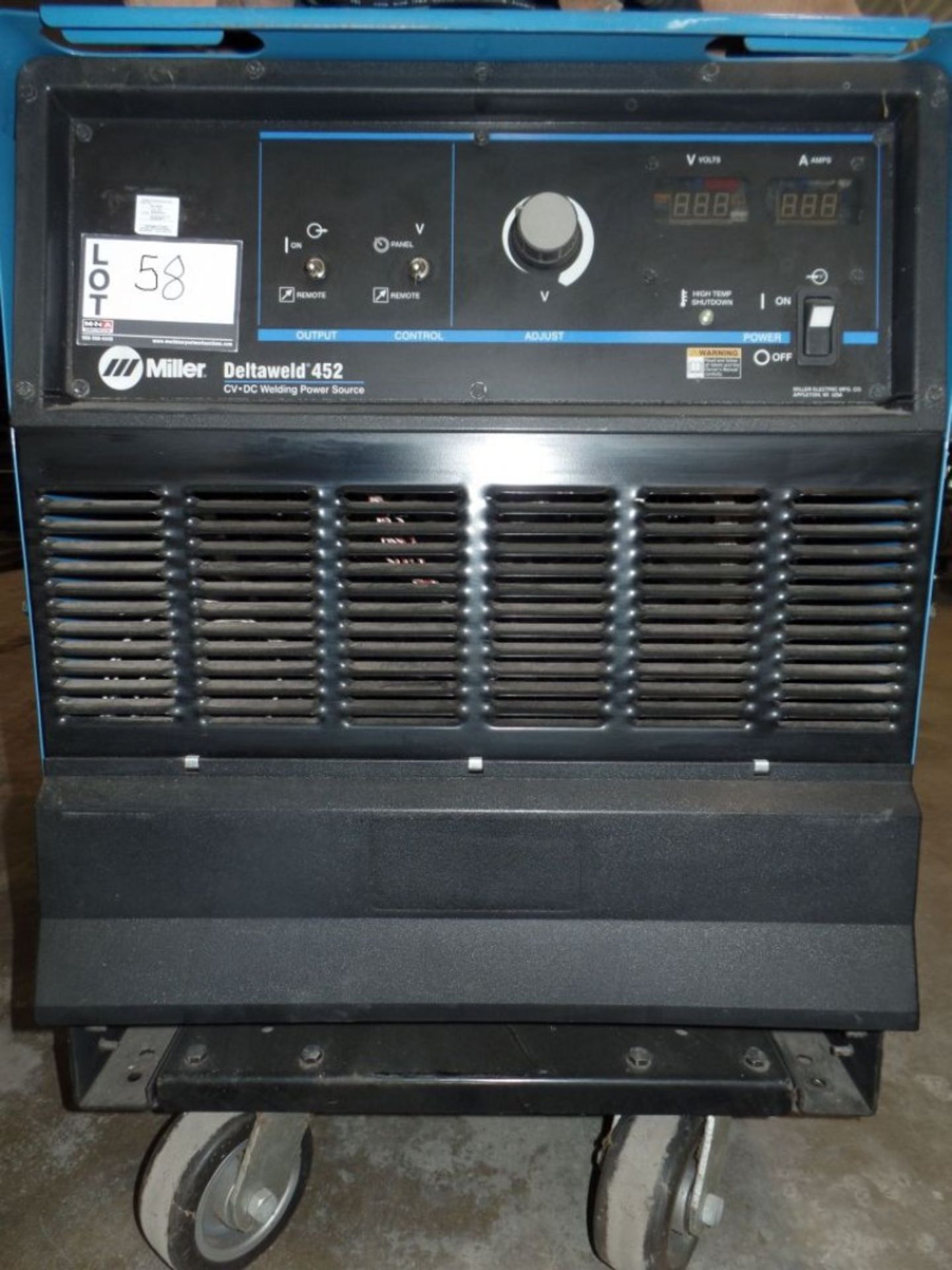 Miller Deltaweld 452 MIG Welder, wire feeder, s/n MC480016C