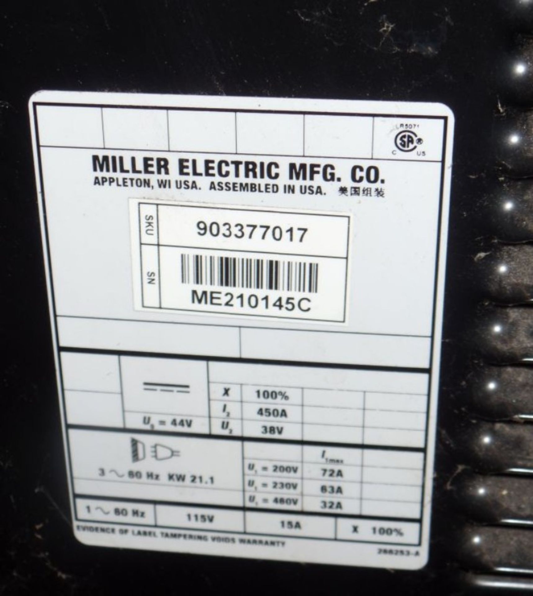 Miller Deltaweld 452 MIG Welder, s/n ME210145C - Image 6 of 6