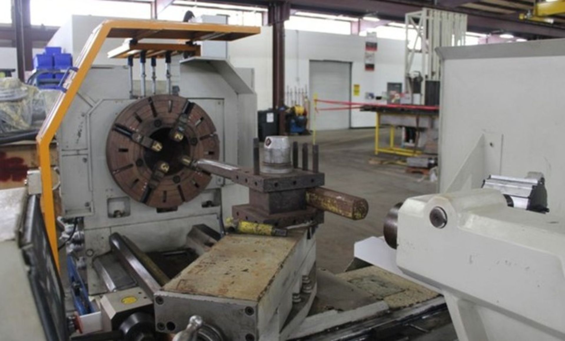 35" x 90" Megabore PA3509015 Hollow Spindle Engine Lathe, 9" spindle bore, 4 jaw chucks F & R - Image 5 of 5