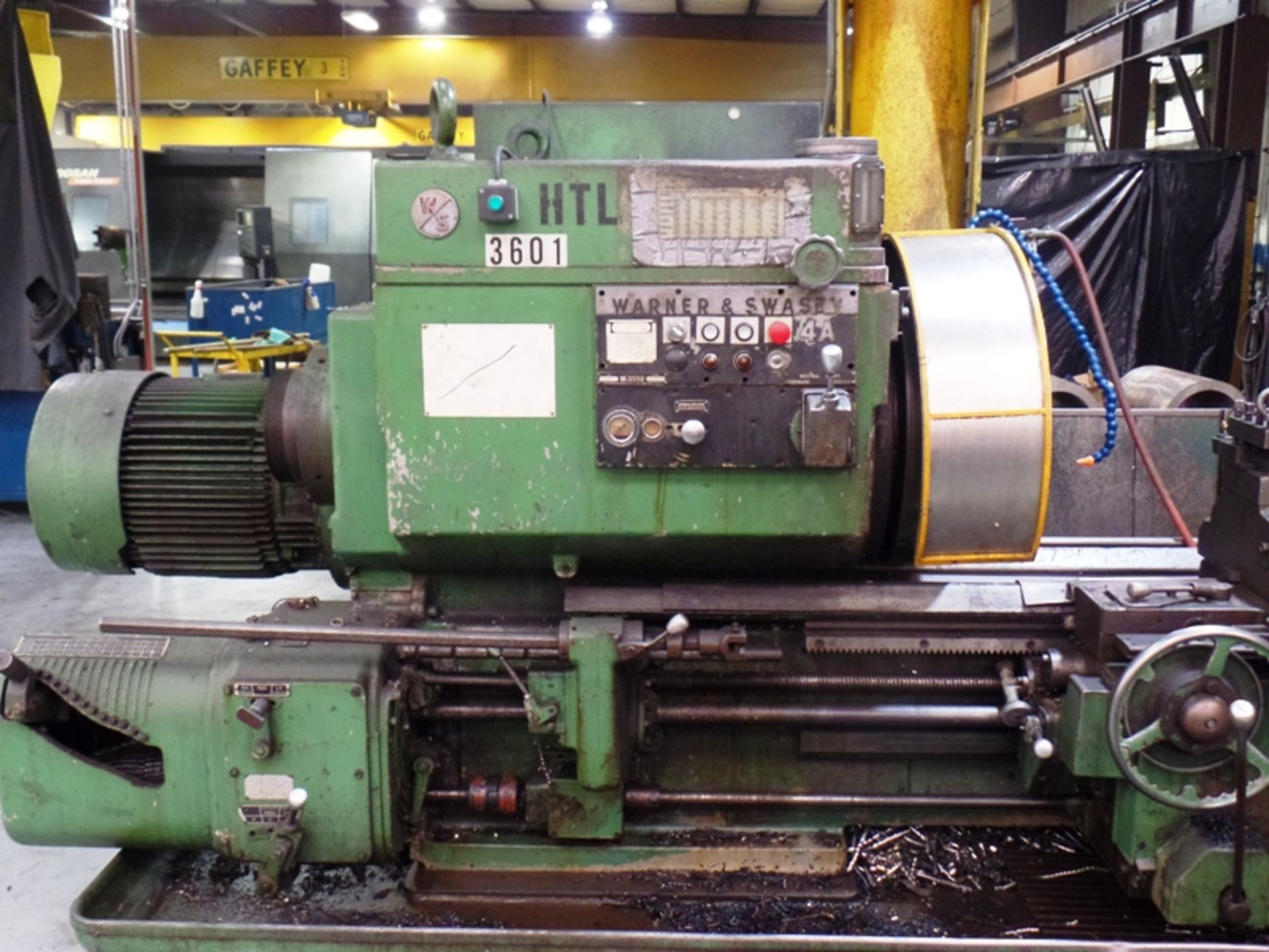 Warner & Swasey #4A M-3550 Turret Lathe, 9.5" Spindle Bore, 36" Sw, scorrs sliding turret, 526 - Image 2 of 5