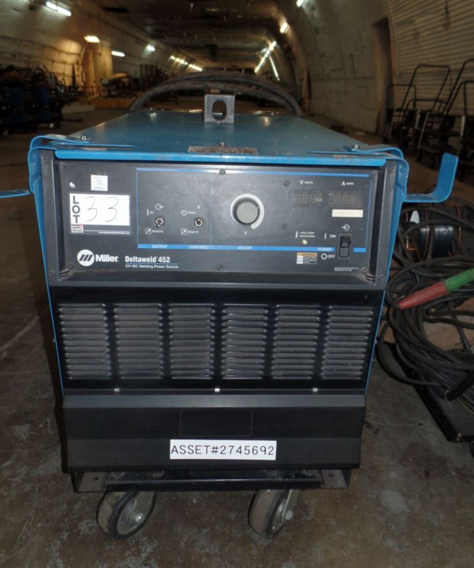 Miller Deltaweld 452 MIG Welder, wire feeder, s/n MC480025C