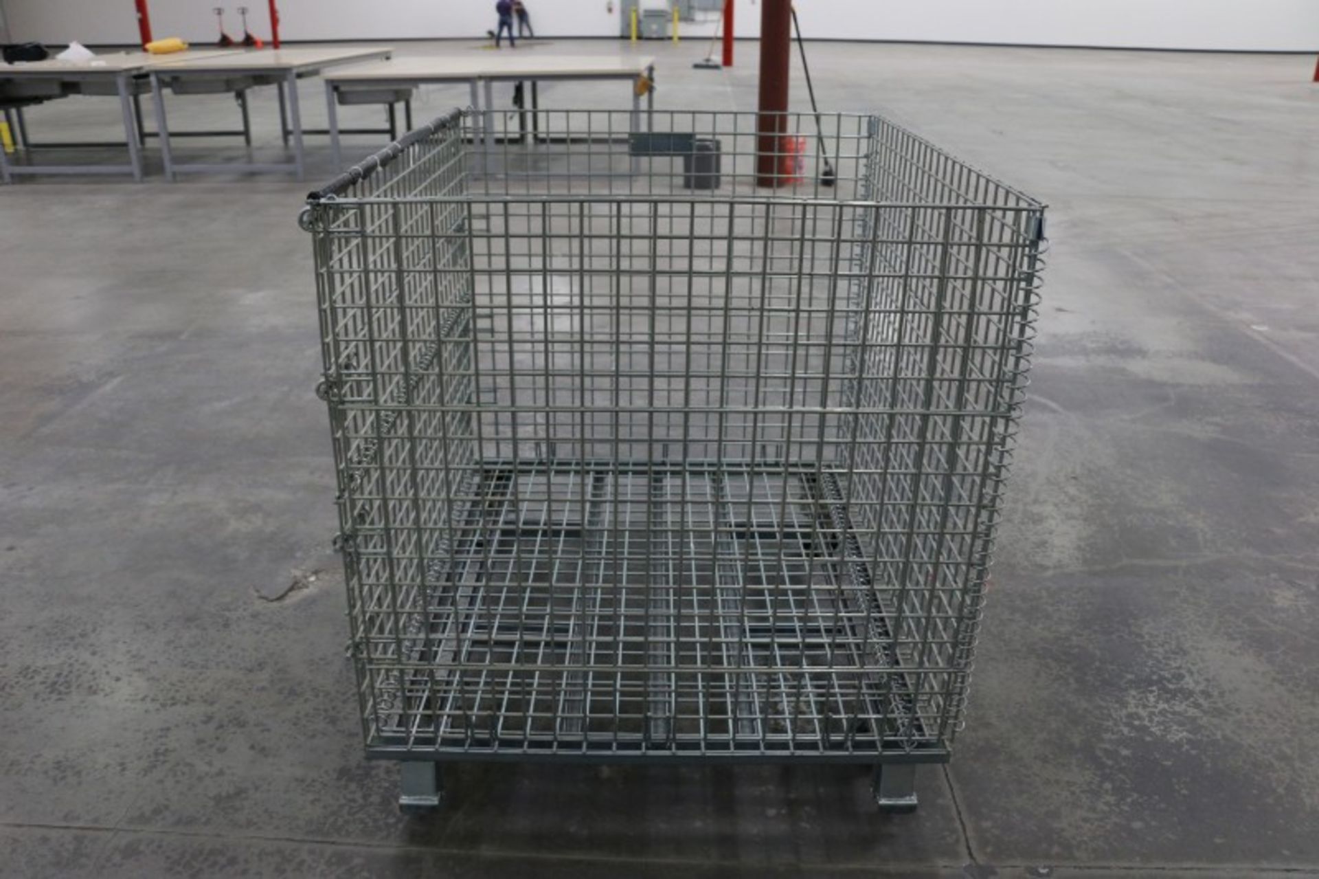 Rolling Wire Gaylord, 46"W x 39"L x 36"h, 2800lb capacity, collapsible - Image 2 of 5