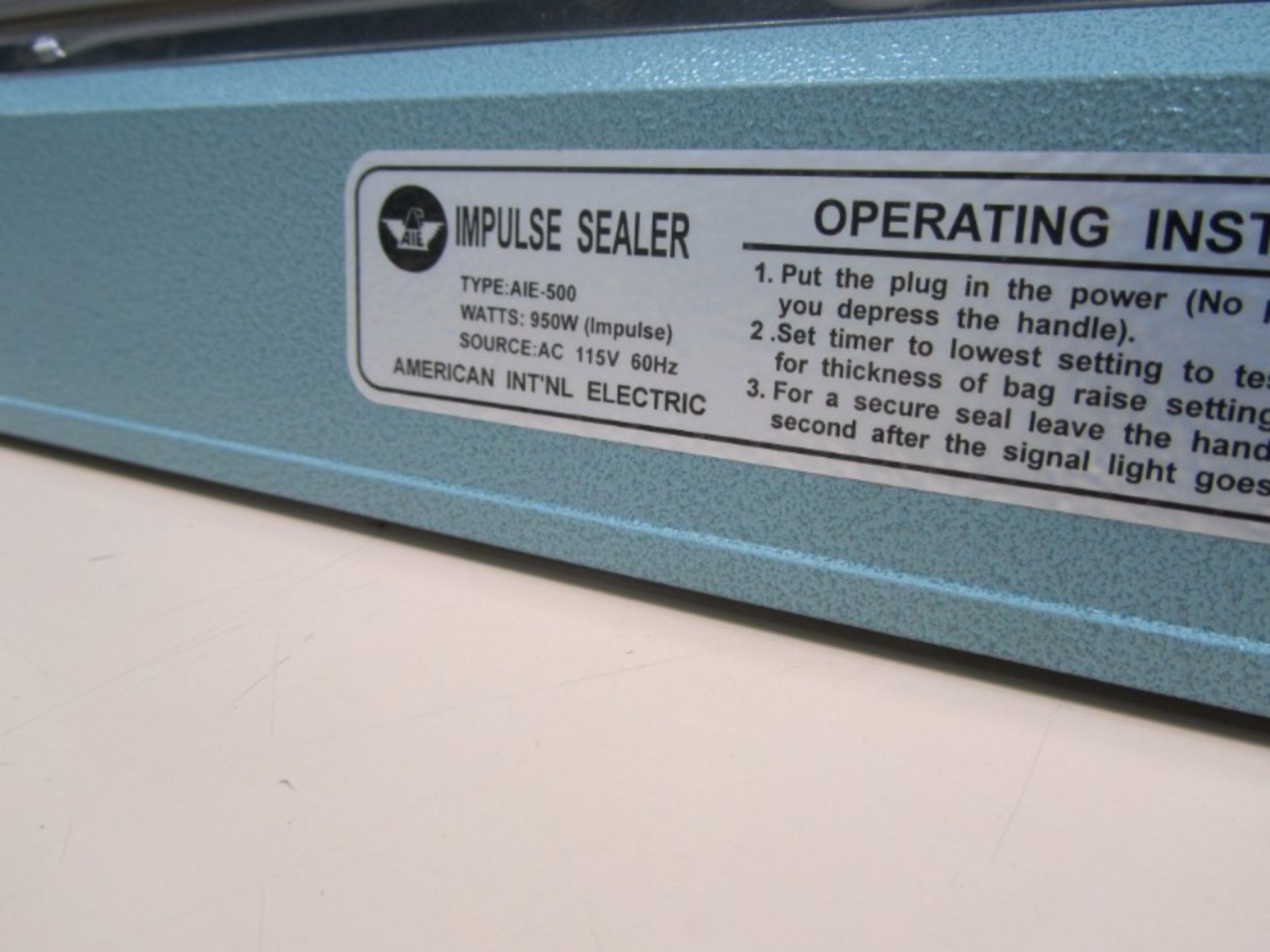 (2) Impluse Sealers, 20" American AIE-500 - Image 3 of 3