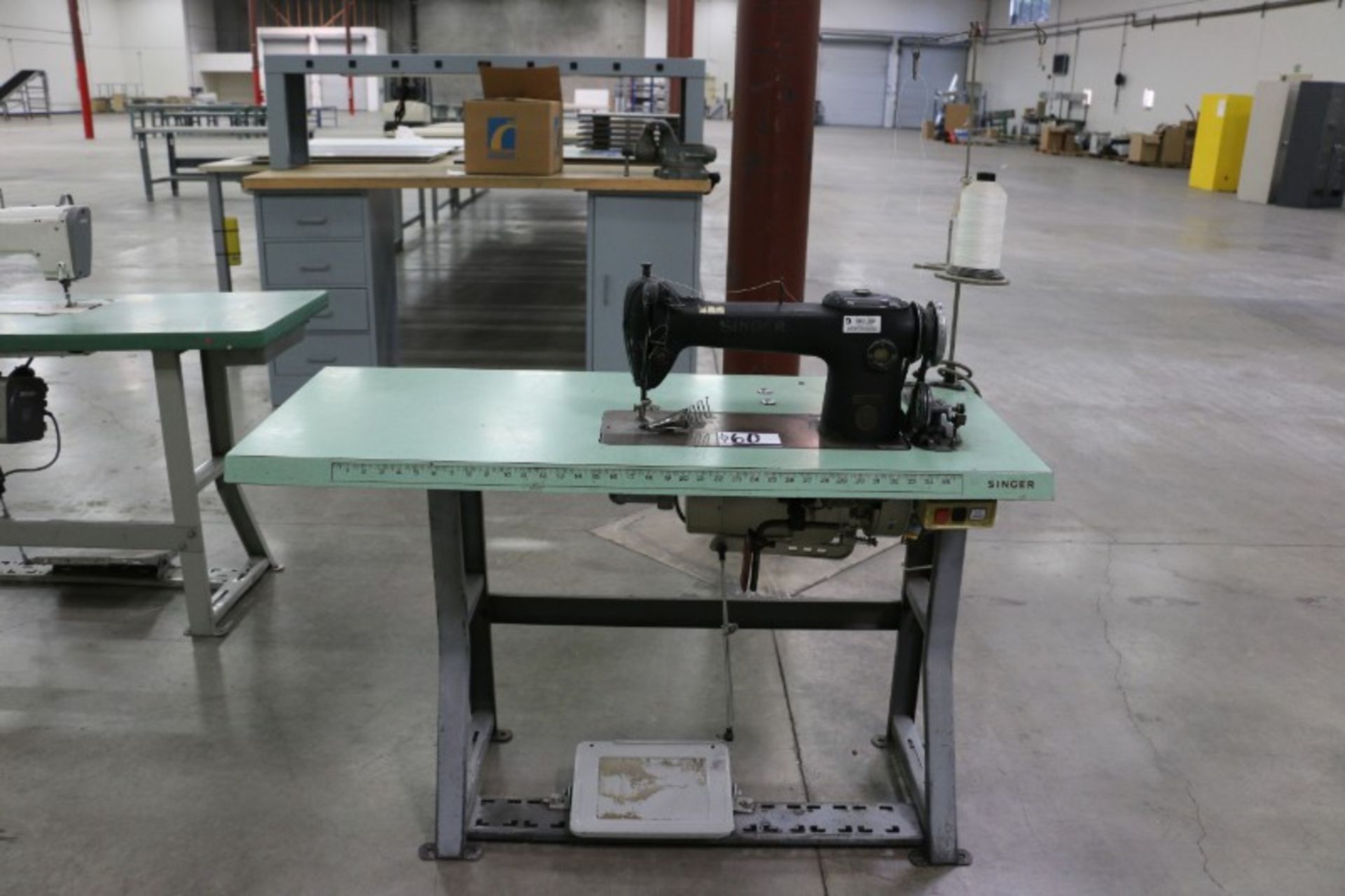 Singer 241-12 Sewing Machine, motor & table, s/n AU268773