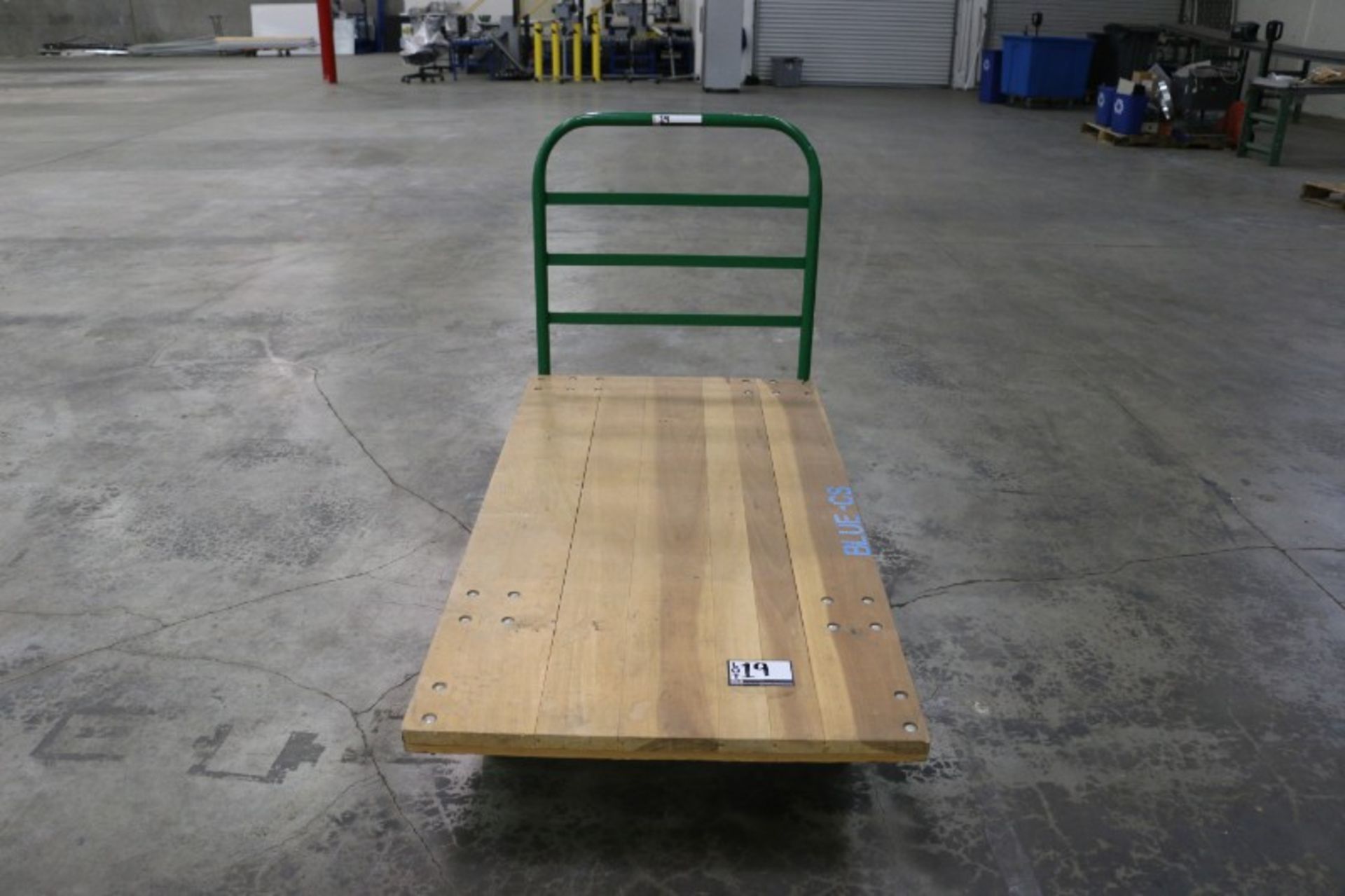 Wooden push cart, 30" x 60"