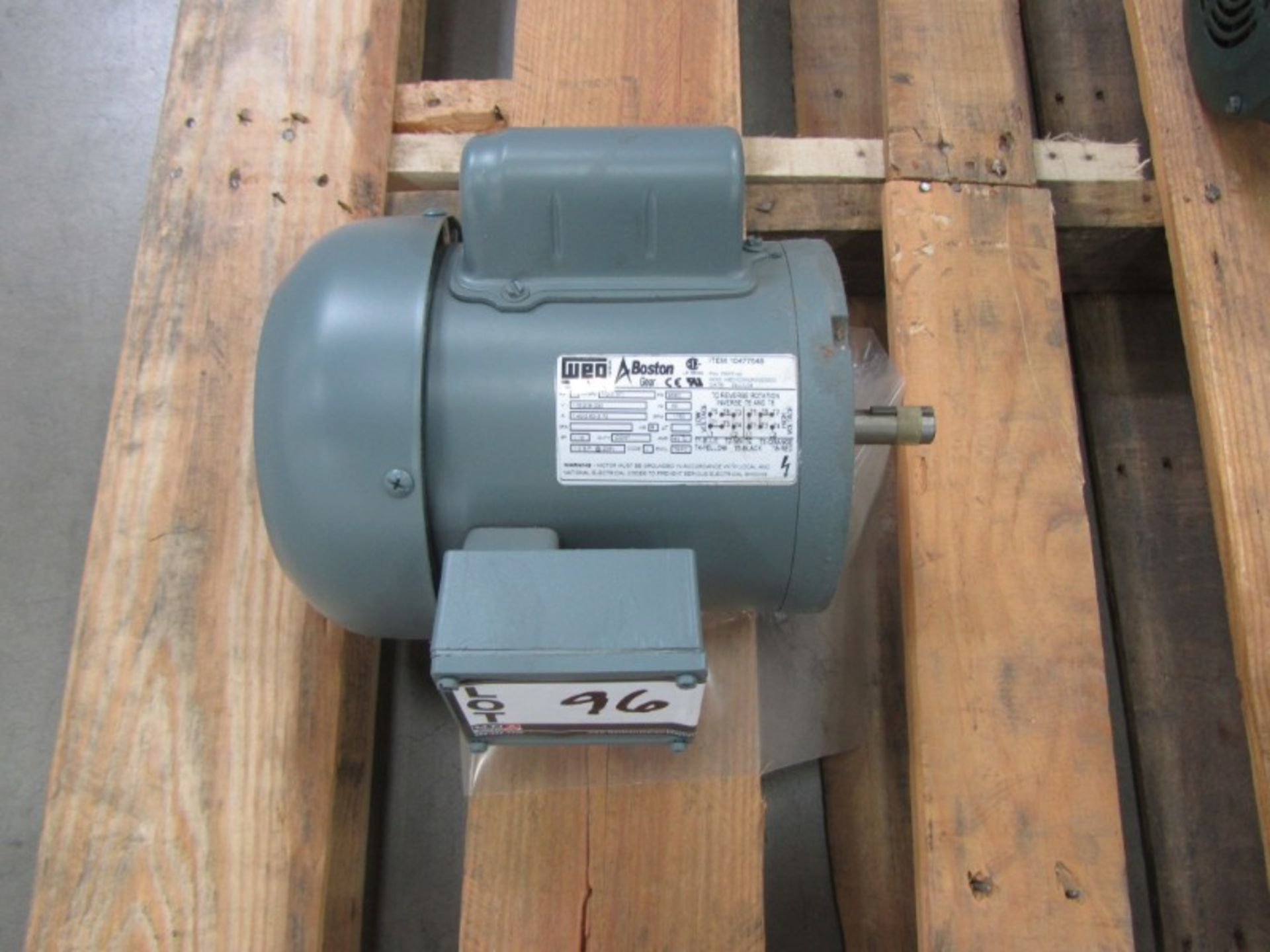 1/2 HP Boston Gear FRTF-W Electric AC Motor, 115/208-230V,sigle phase 60Hz, 7.4 A, 1750 RPM - Image 2 of 3