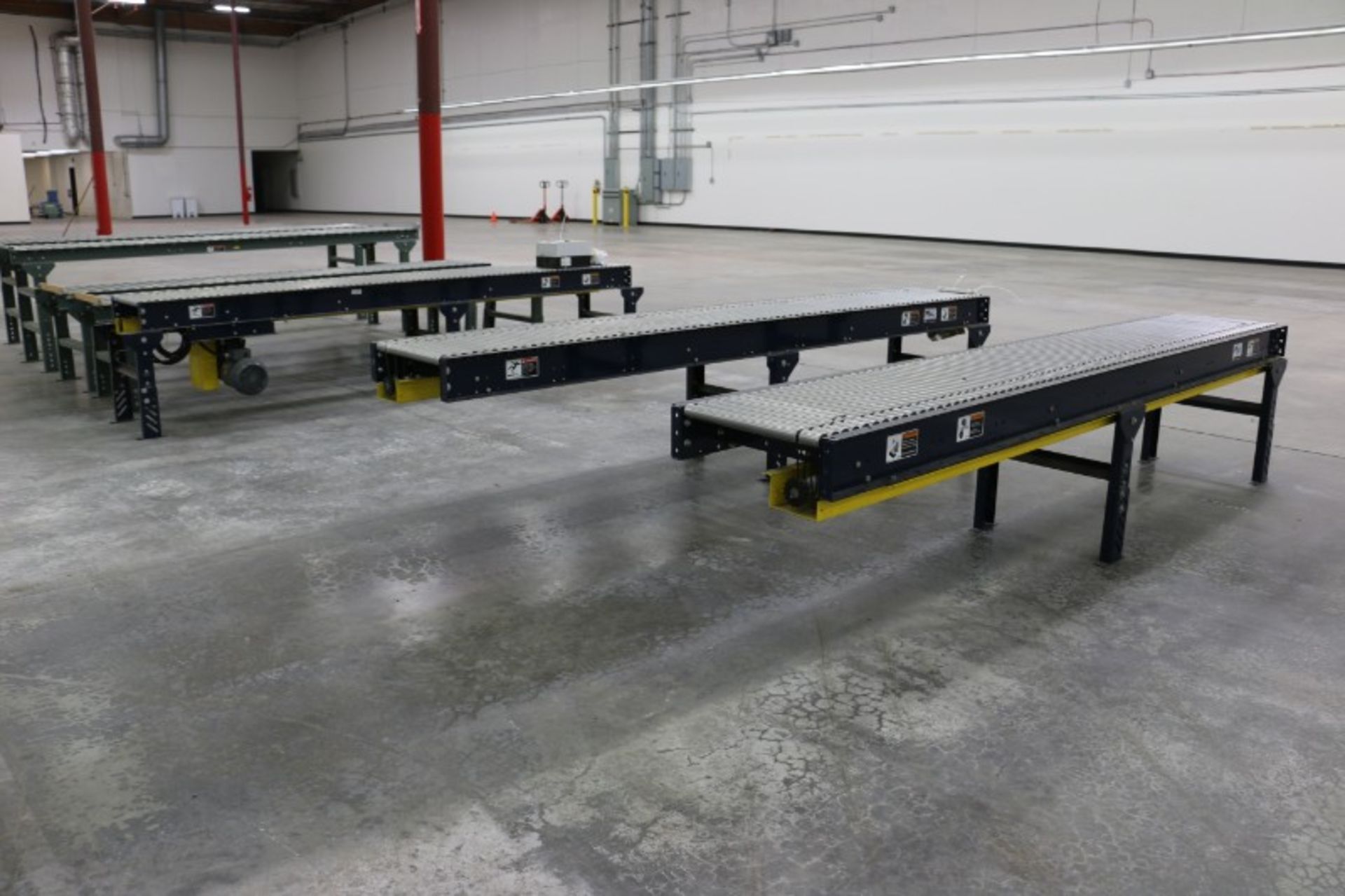 (3) Powered Roller Conveyer, 120"L x 20"W, 1 speed control, each with electric motor - Image 6 of 6