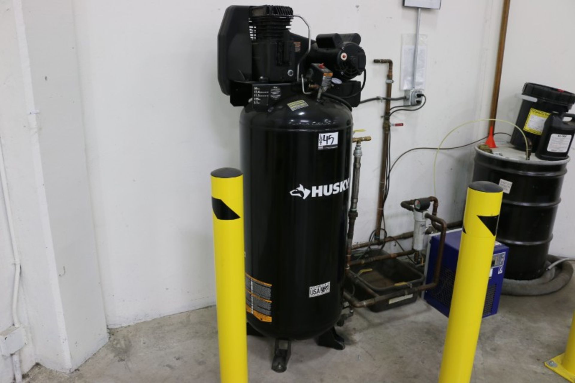 3.7 HP Husky C601H Reciprocating Air Compressor, 60 gal tank, 155 PSI, s/n 2004181 - Image 3 of 5