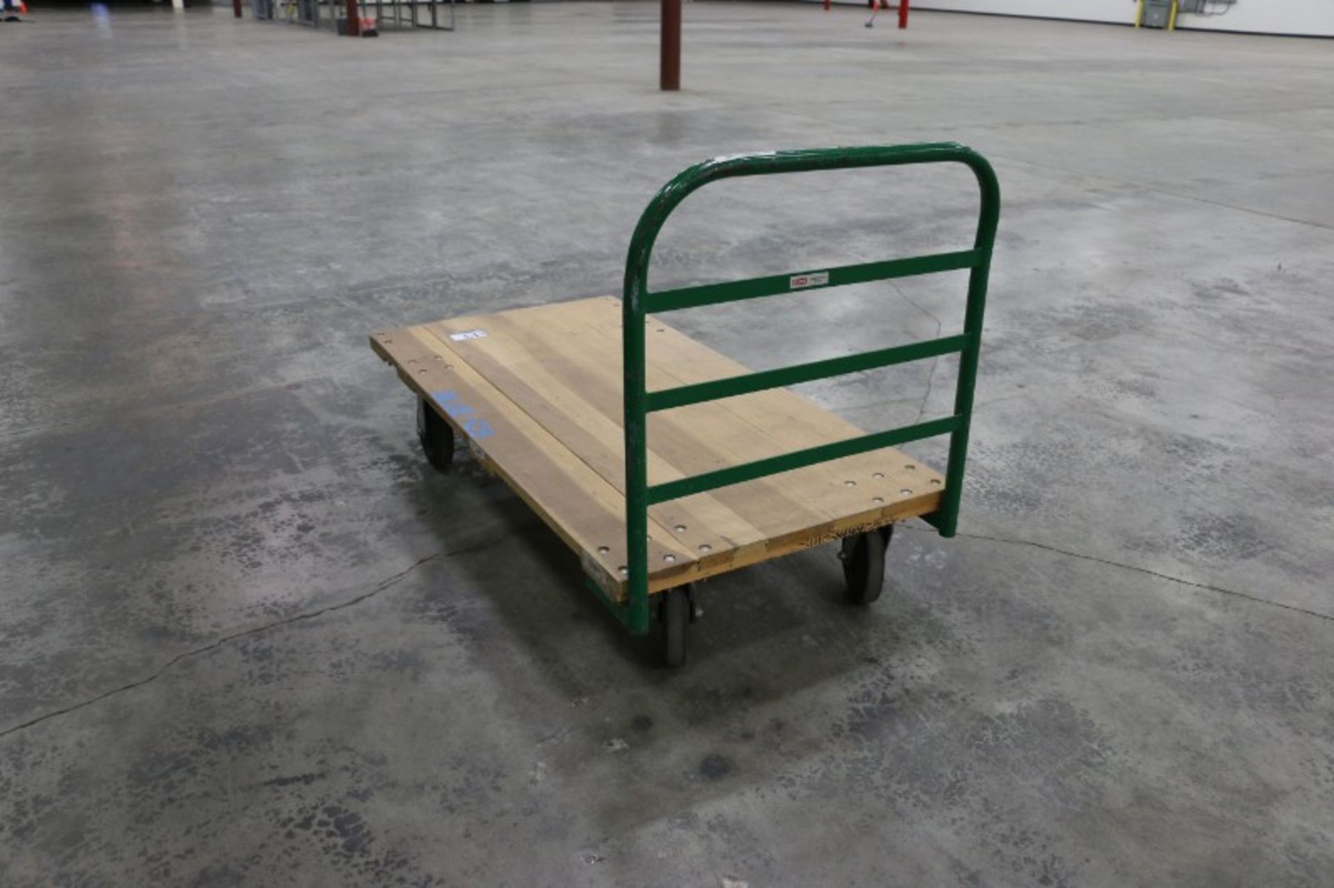 Wooden push cart, 30" x 60" - Image 3 of 4