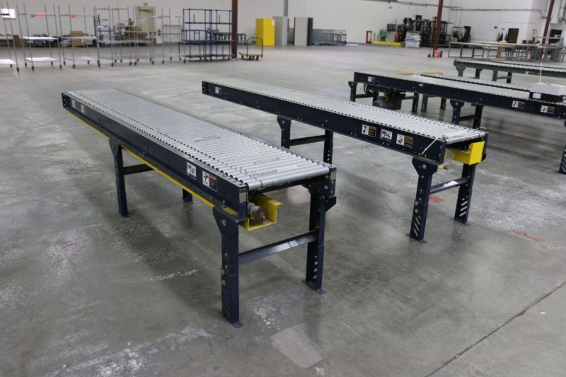 (3) Powered Roller Conveyer, 120"L x 20"W, 1 speed control, each with electric motor - Image 5 of 6