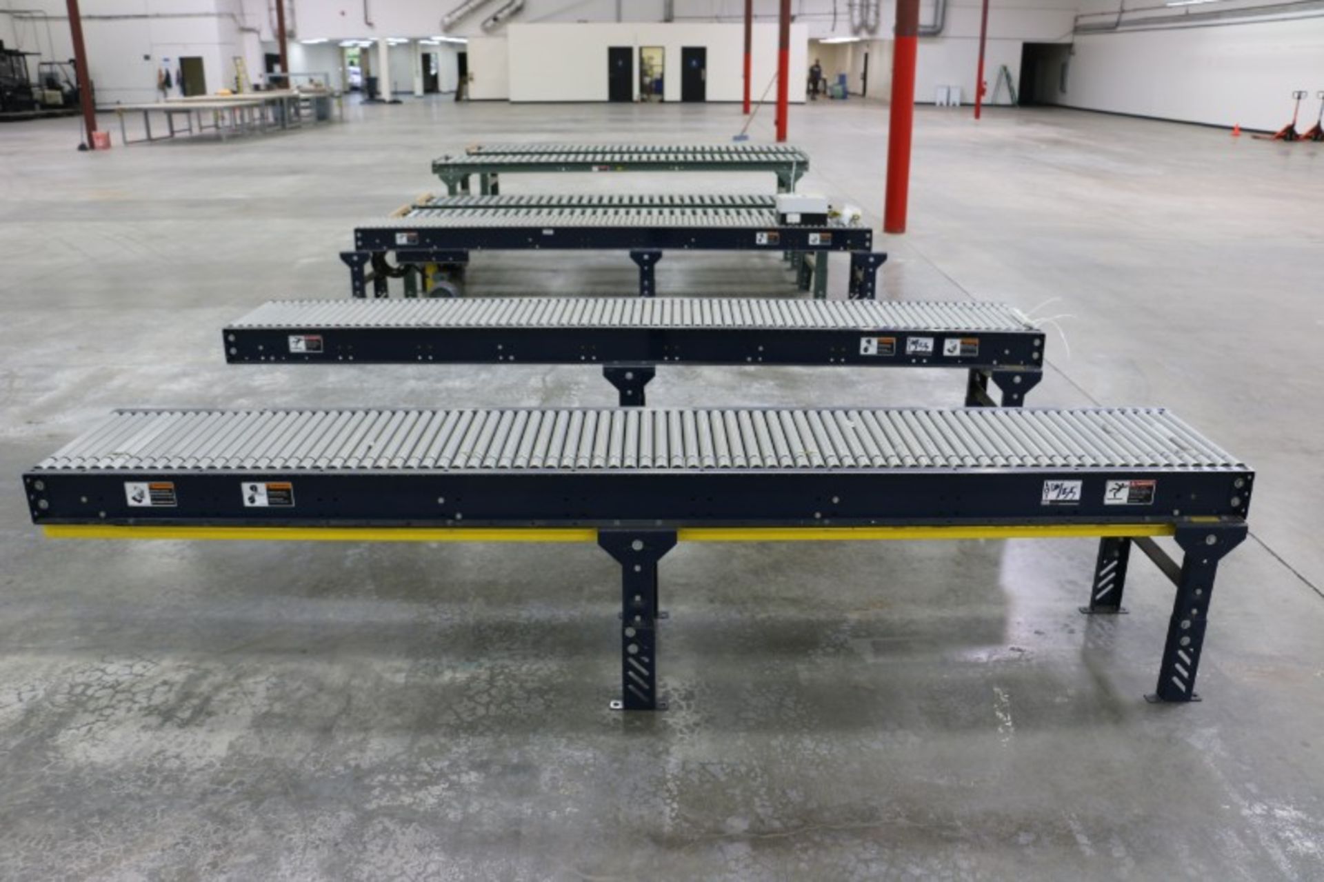 (3) Powered Roller Conveyer, 120"L x 20"W, 1 speed control, each with electric motor - Image 4 of 6
