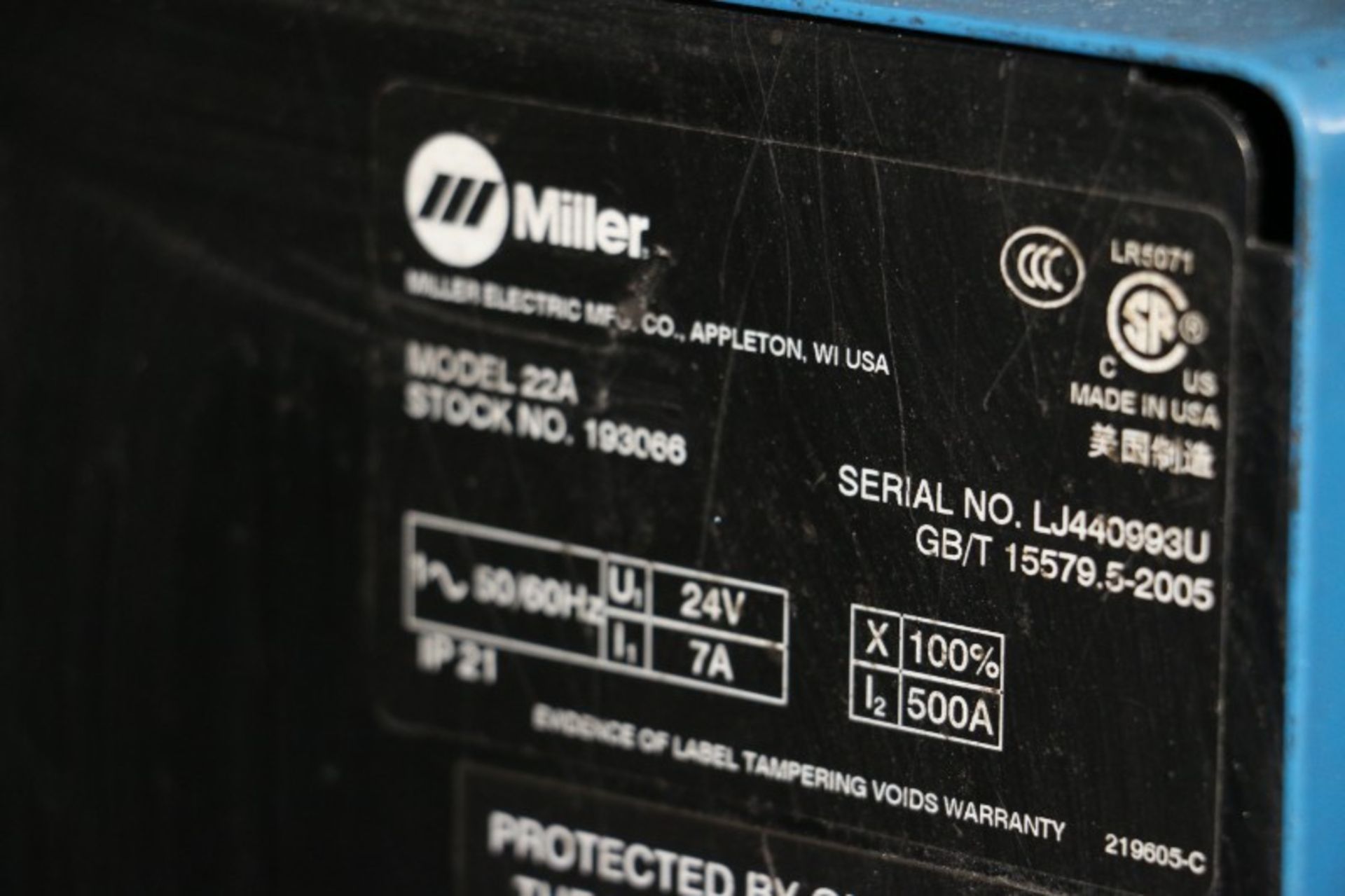 Miller XMT 350 CC/CV Multi Process Inverter S/N LJ500642A with Miller 22A Wire Feeder S/N - Image 5 of 5