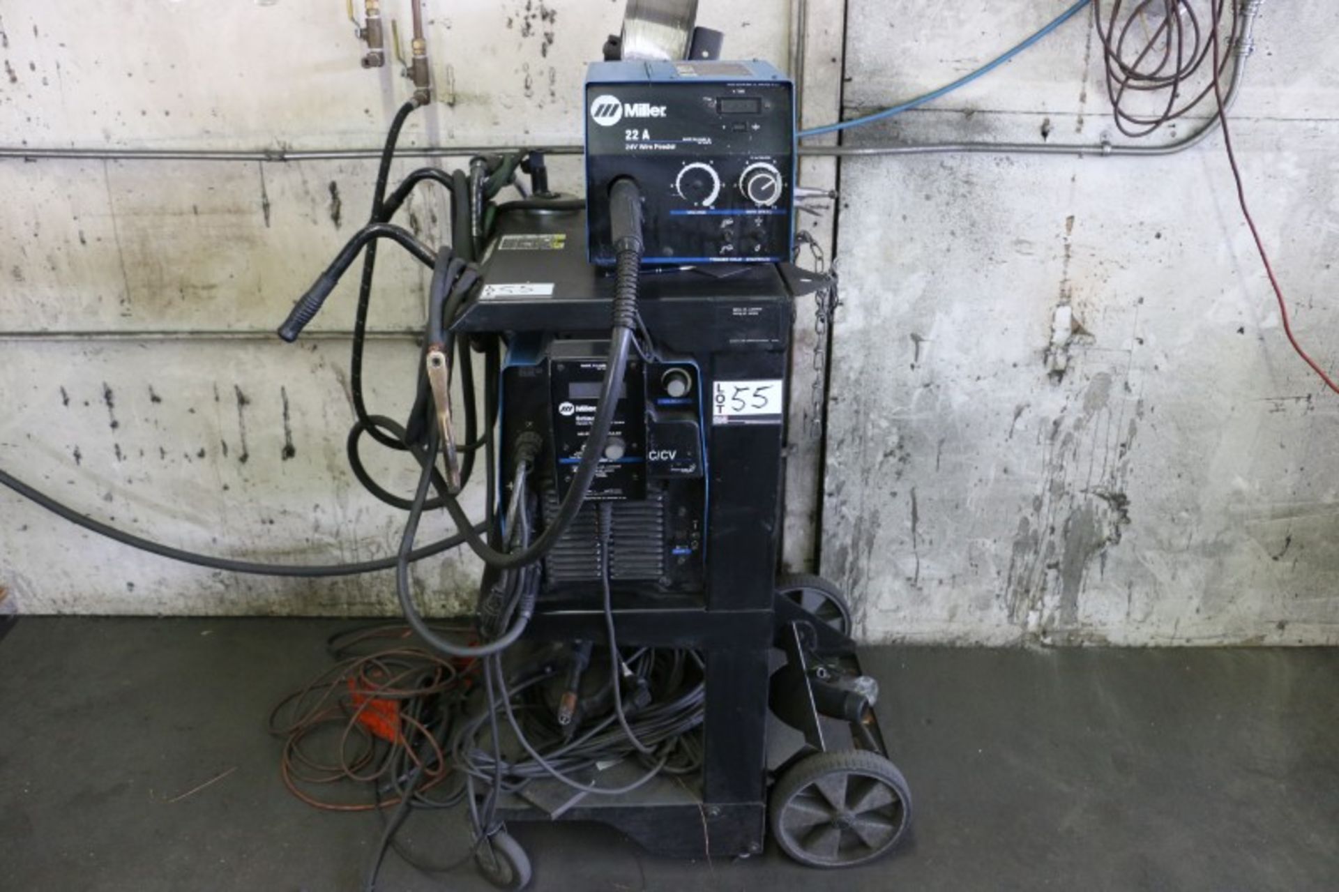 Miller XMT 350 CC/CV Multi Process Inverter S/N LJ500650A with Miller 22A Wire Feeder S/N