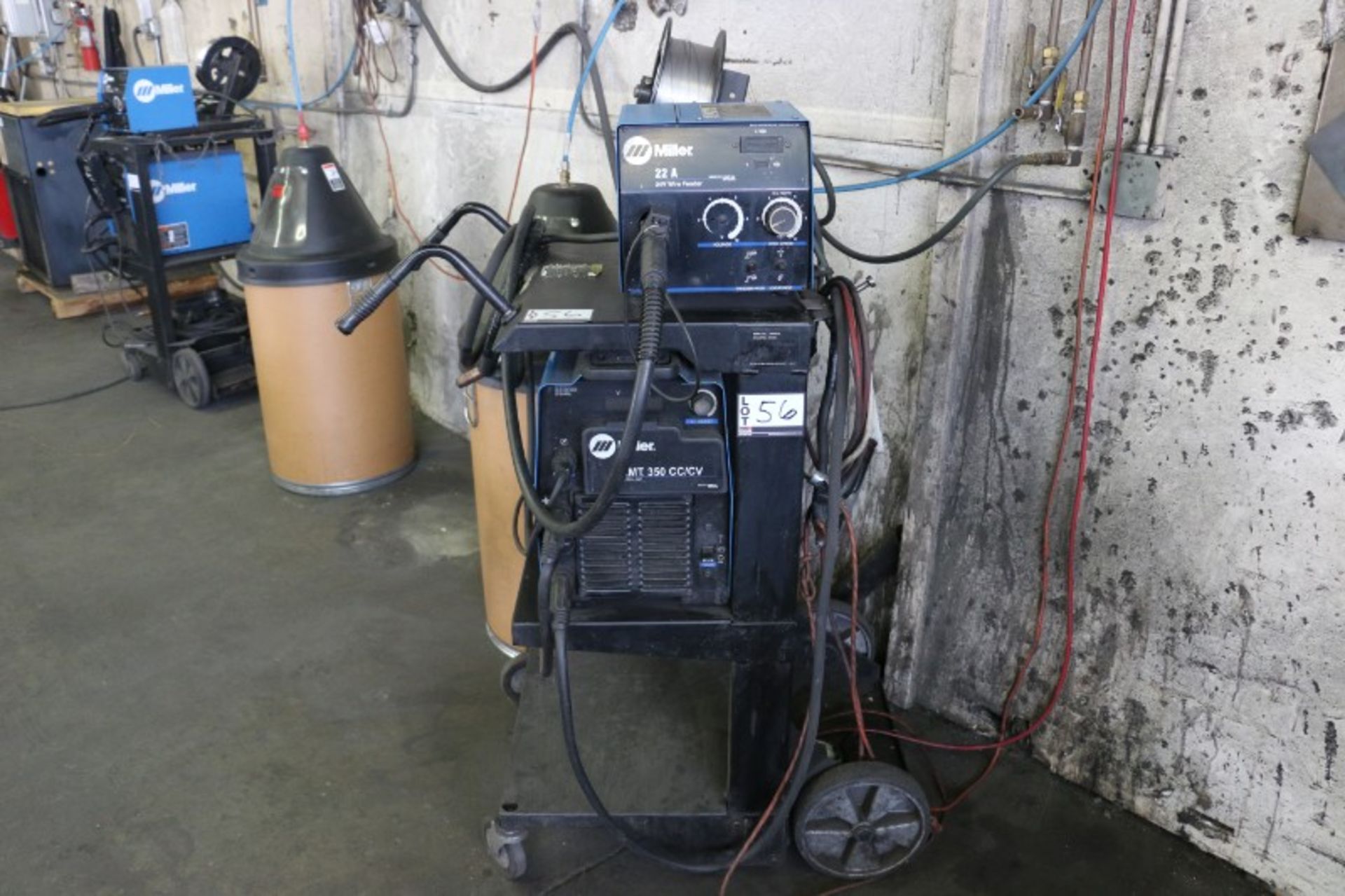 Miller XMT 350 CC/CV Multi Process Inverter S/N LJ500642A with Miller 22A Wire Feeder S/N