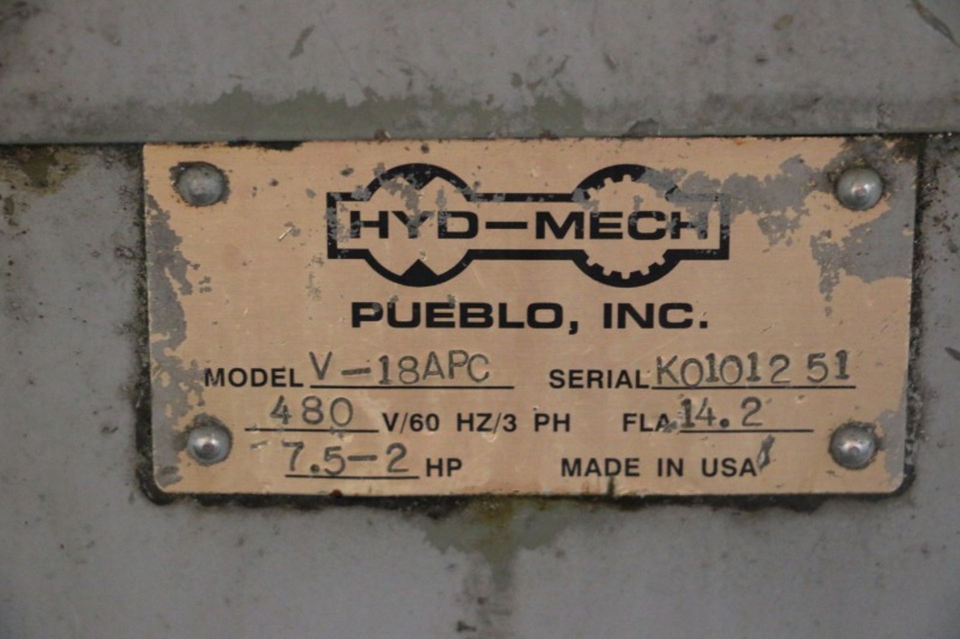 Hyd-Mech Model V-18APC Vertical Band Saw, 18” Wide X 31” High Capacity, S/N K0101251 - Image 6 of 6