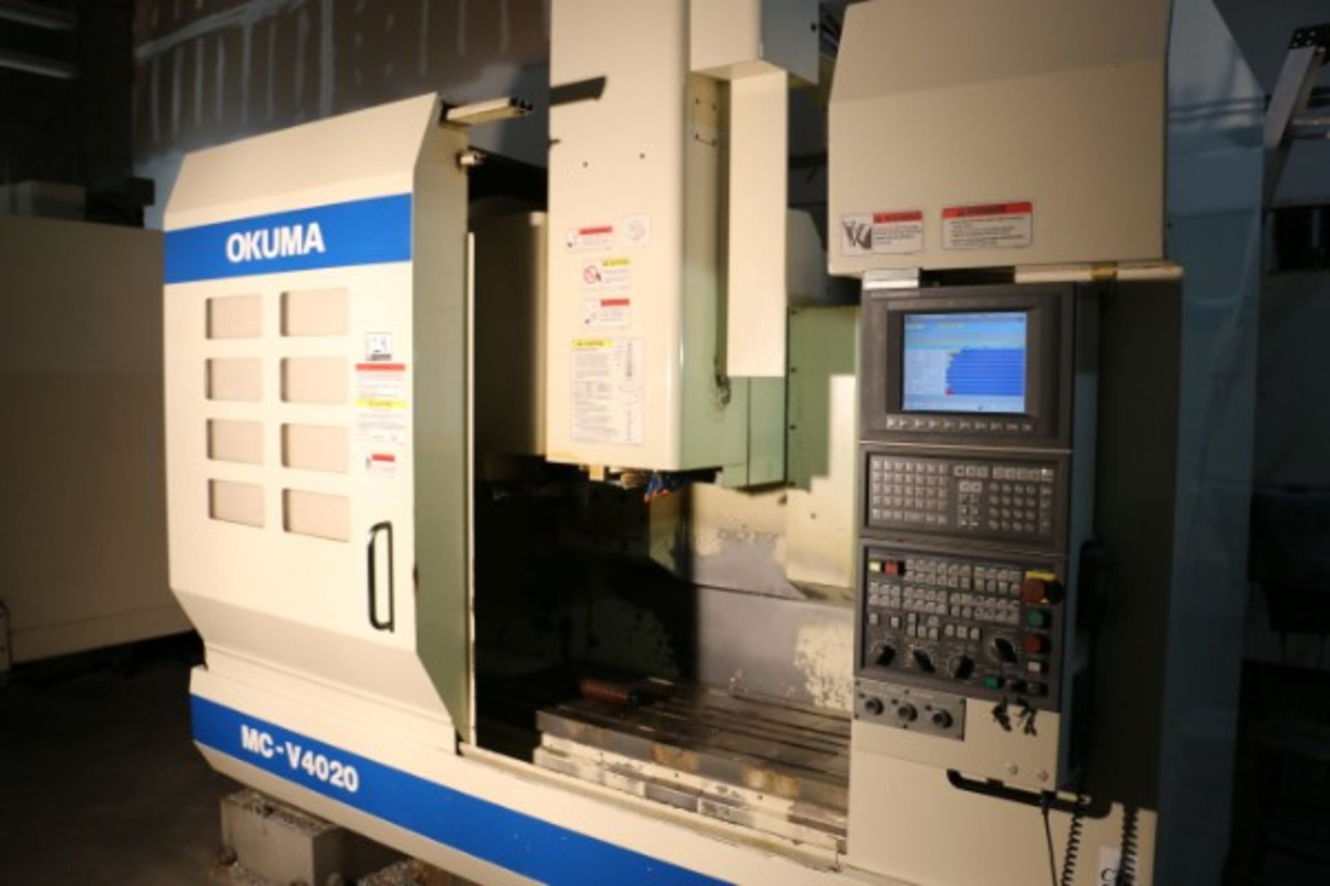 OKUMA MODEL MC-V4020, OKUMA OSP-E100M CONTROL, S/N 0815, 14,744 Cutting Hours, New 2006 - Image 3 of 7