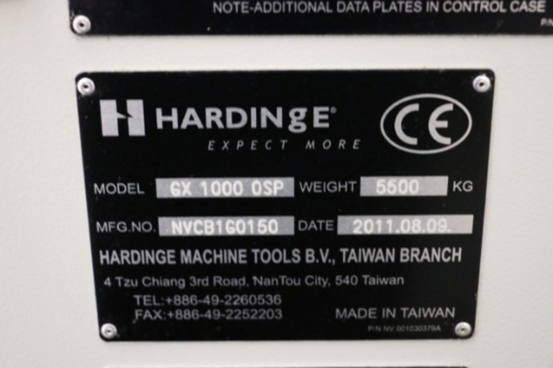 HARDINGE/BRIDGEPORT GX-1000-OSP, OKUMA OSP-P200M CONTROL, 2104 Cutting Hours, NEW 2011 - Image 9 of 9