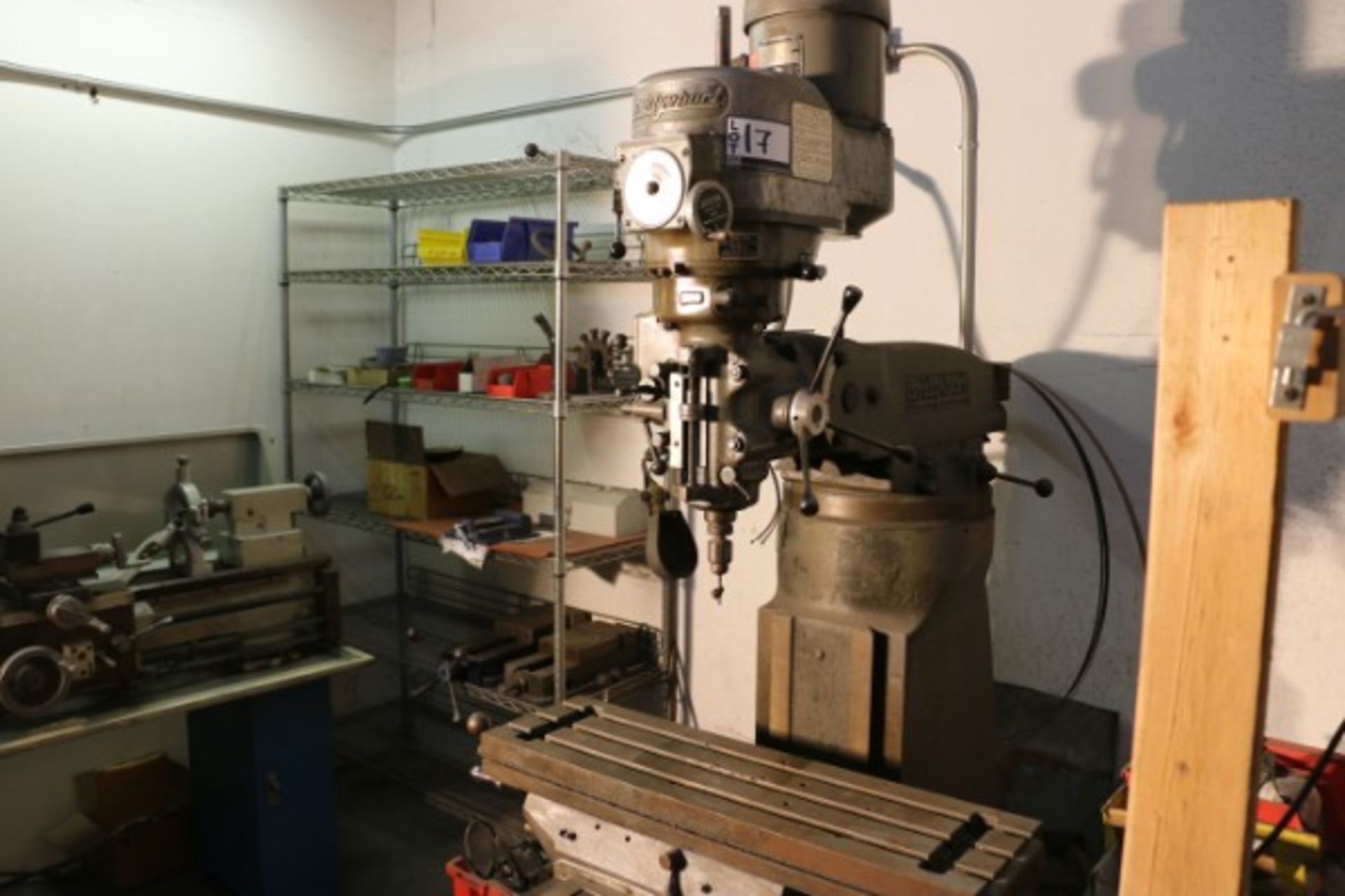 Bridgeport Variable Speed Vertical Milling Machine, 9" x 32" Table, 60-4200 RPM, S/N 108543 - Image 3 of 4