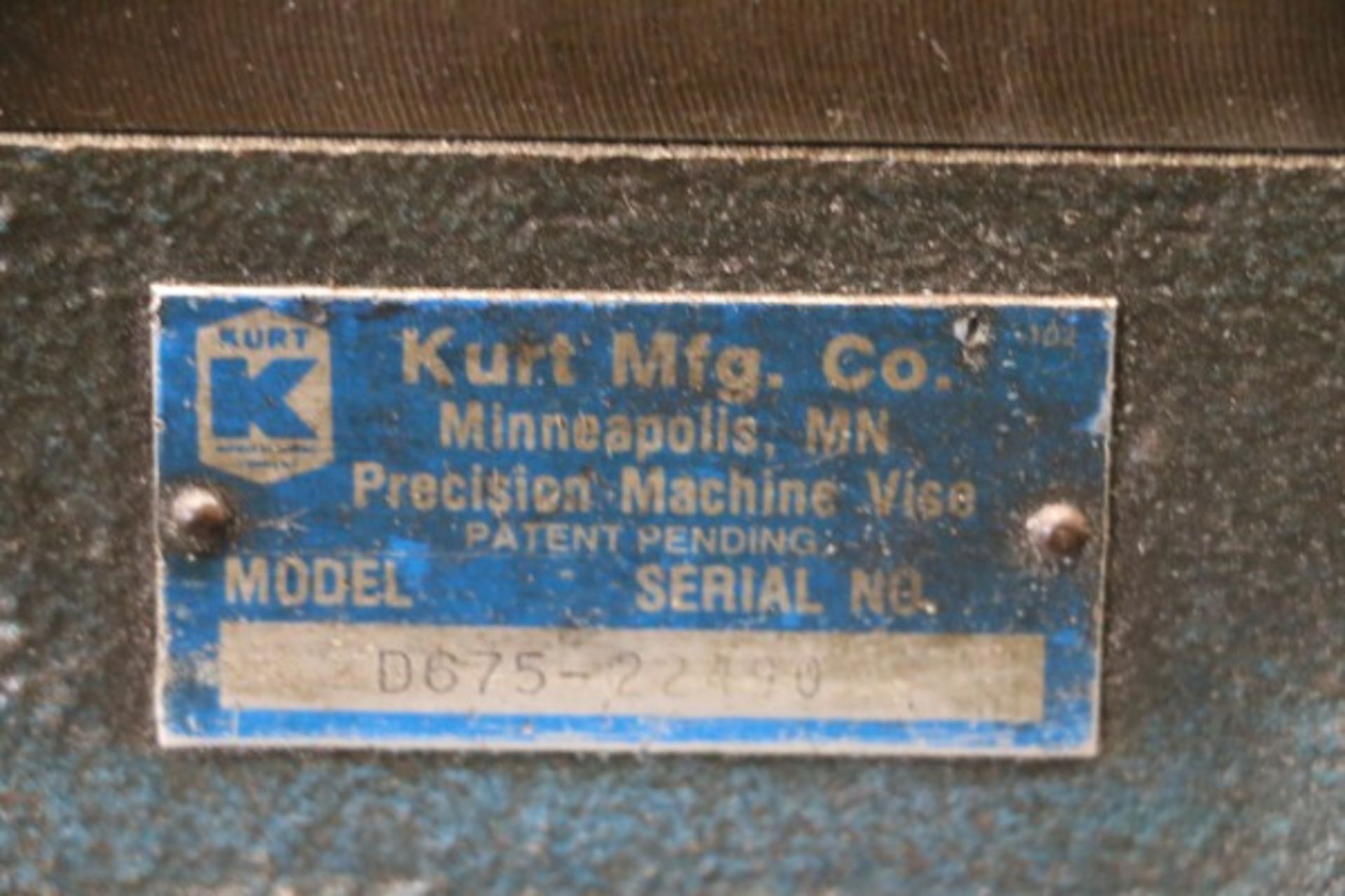 Kurt D675, 6" Precision Vise, S/N D675-22490 - Image 4 of 4