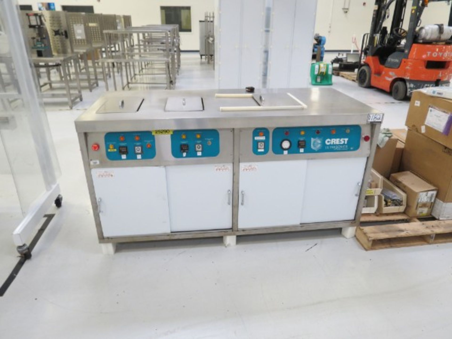 Crest Optimim C03-1014-HE Ultrasonic Cleaning console, heated wash & rinse stations, s/n 1293-T-1102 - Image 2 of 6