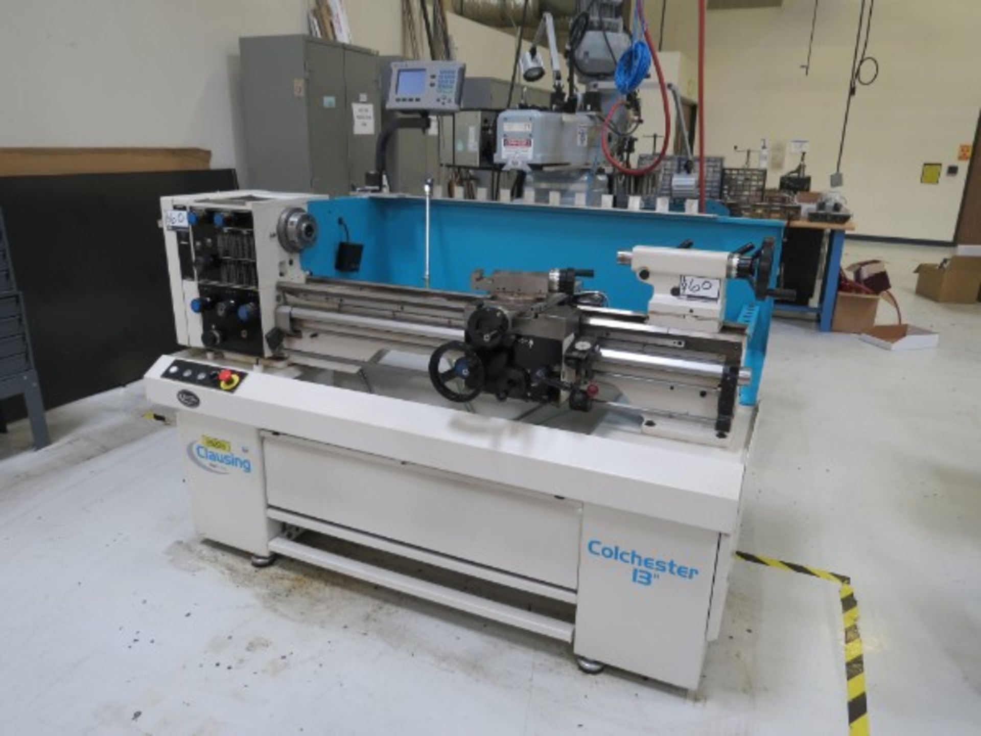 Clausing Colchester 13” Engine Lathe, 13” Sw x 40” centers, I/M threading, DRO, s/n 307325, New 2007 - Image 2 of 6