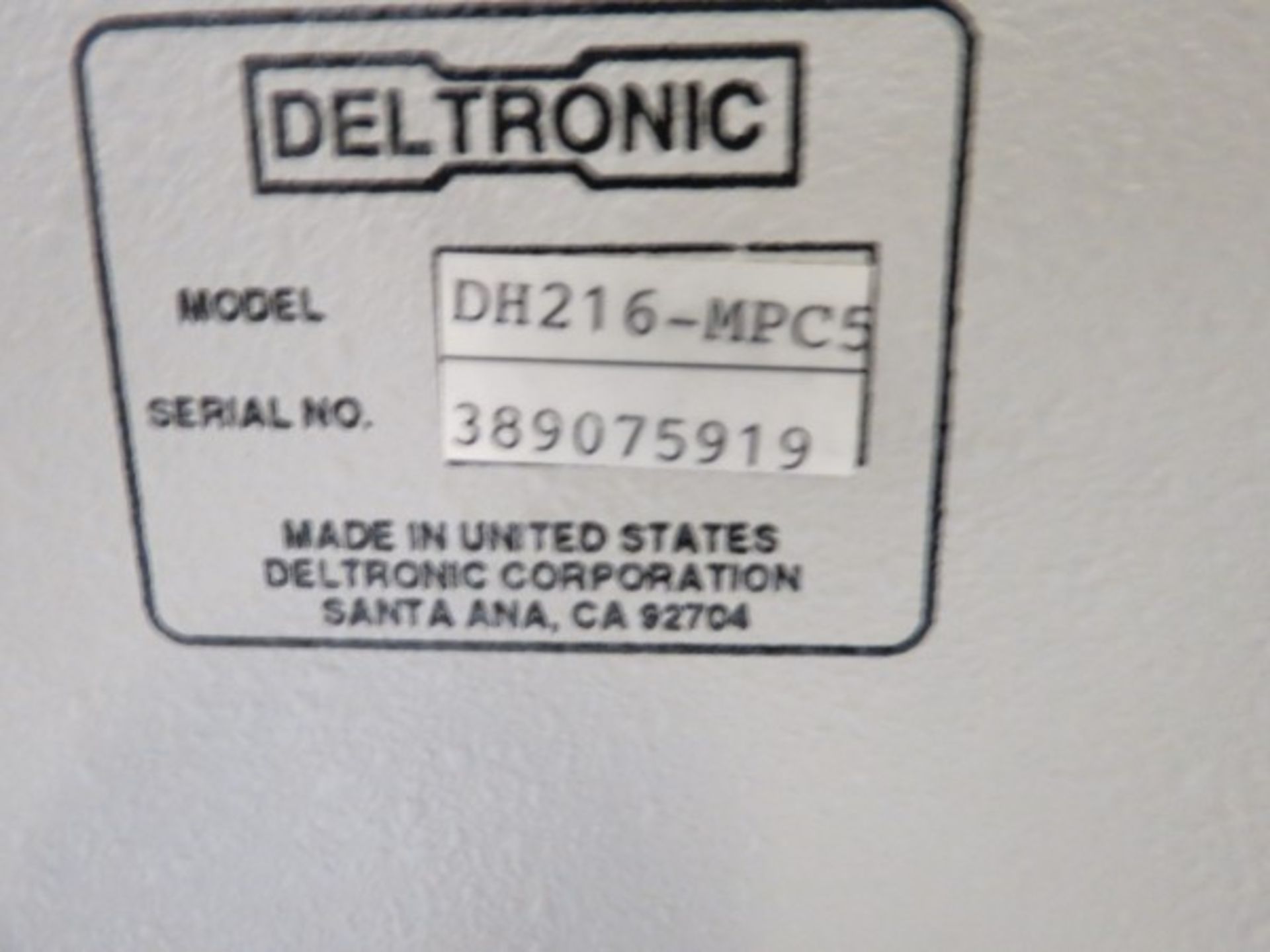 Deltronic DH216 16" Comparator, 50x magnifying lens, with DRO, S/N 389075919 - Image 5 of 5