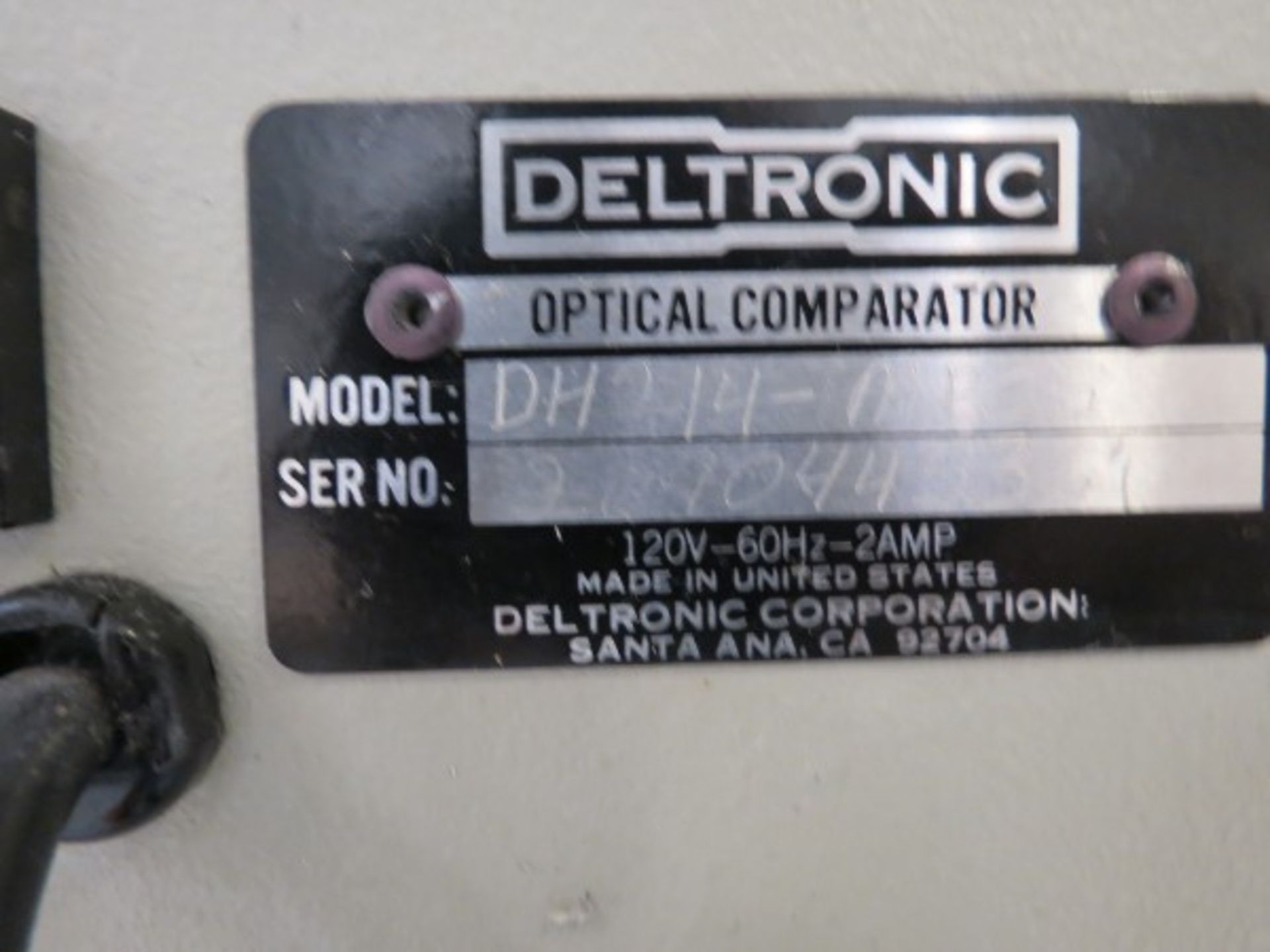 Deltronic DH214 14" Comparator, 50x magnifying lens, with DRO, S/N 2690445361 - Image 5 of 5