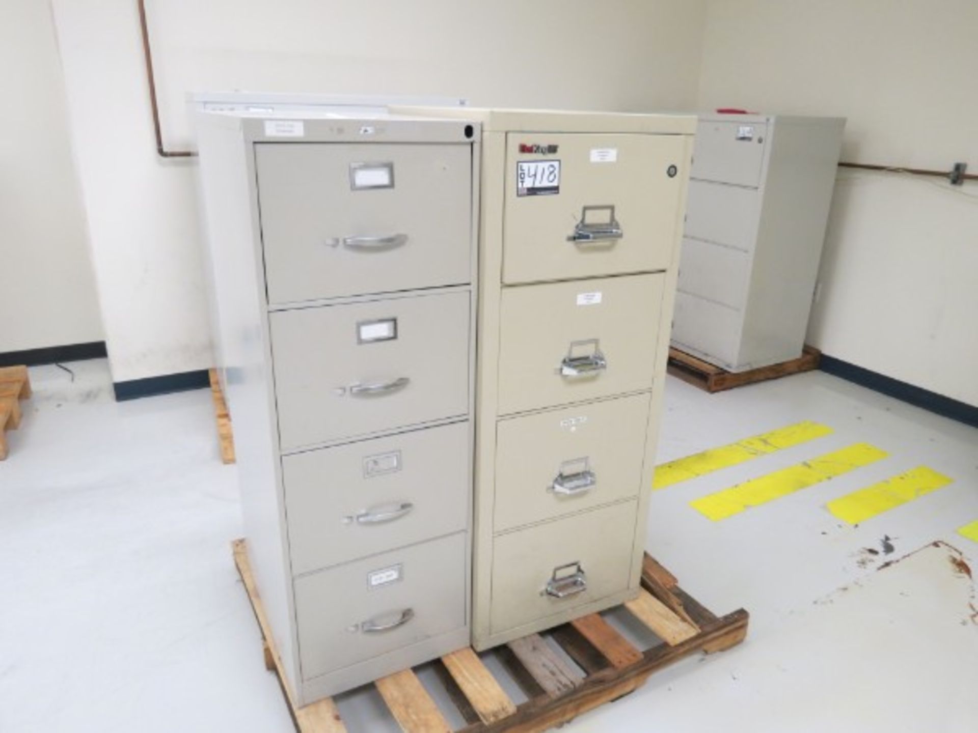 Fire King 4 Drawer Fire Proof File Cabinet, and 4 Drawer File Cabinet - Image 2 of 2
