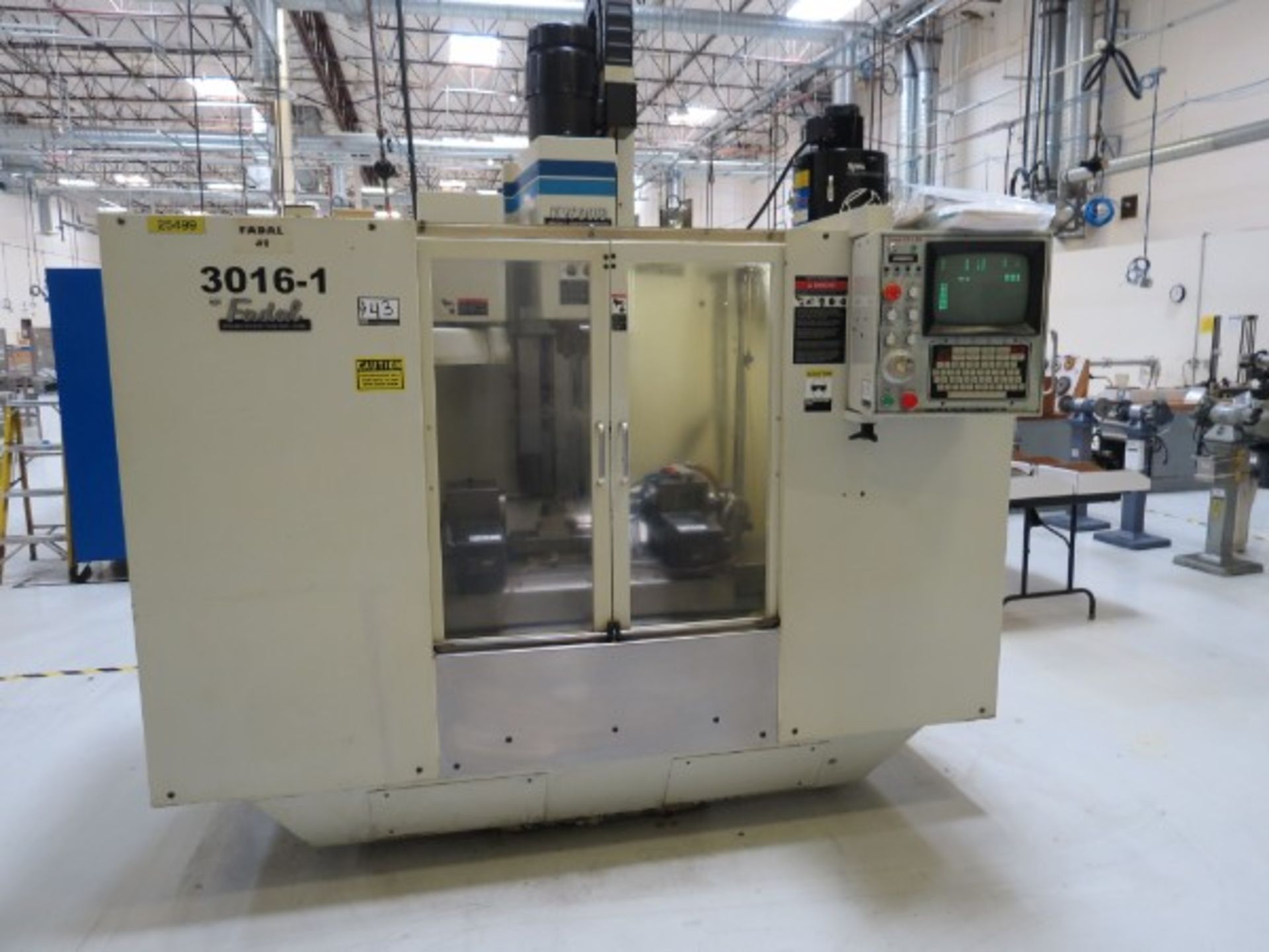 Fadal VMC-3016 4 Axis Vertical Machining Center, 88 control, CT40, 21 ATC, s/n 9209555, new 1992