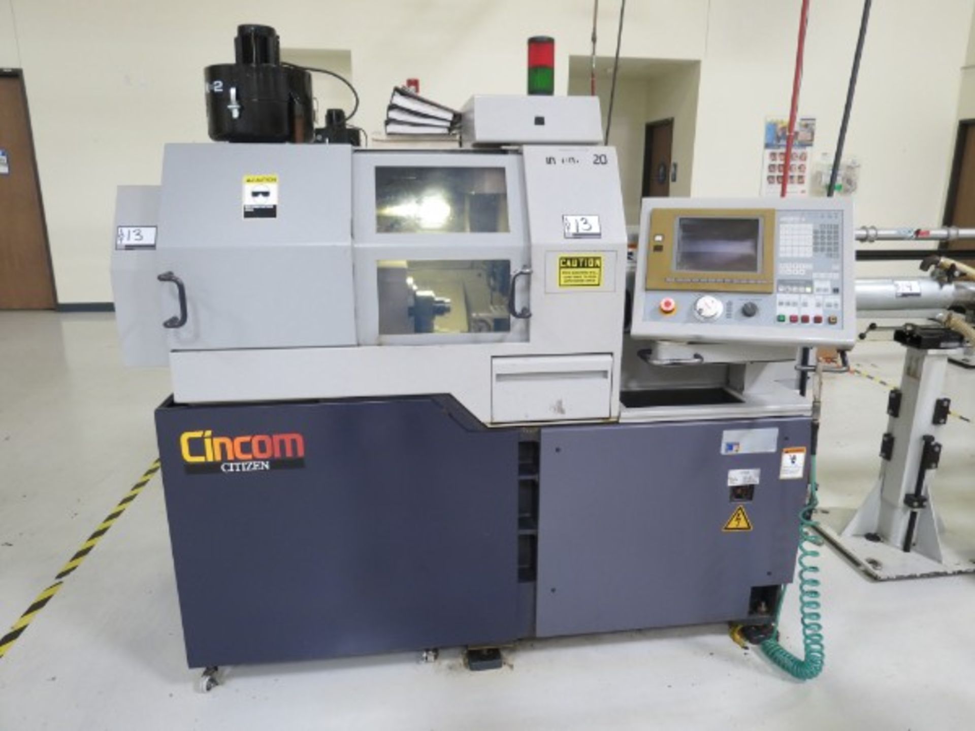 Citizen L20 CNC Swiss Screw Machine Mitsubishi Meldas ctrl sub-spindle live tools C axis, S/N Q0843