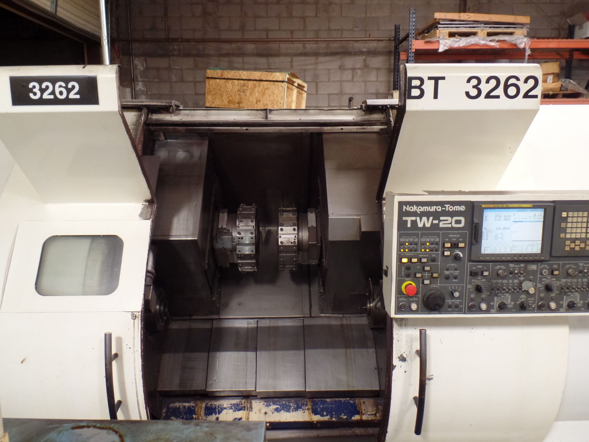 2005 Nakamura TW-20 Twin Spindle Twin Turret Opposed CNC Lathe, Funuc 18iTB CNC control chip, side - Image 9 of 18