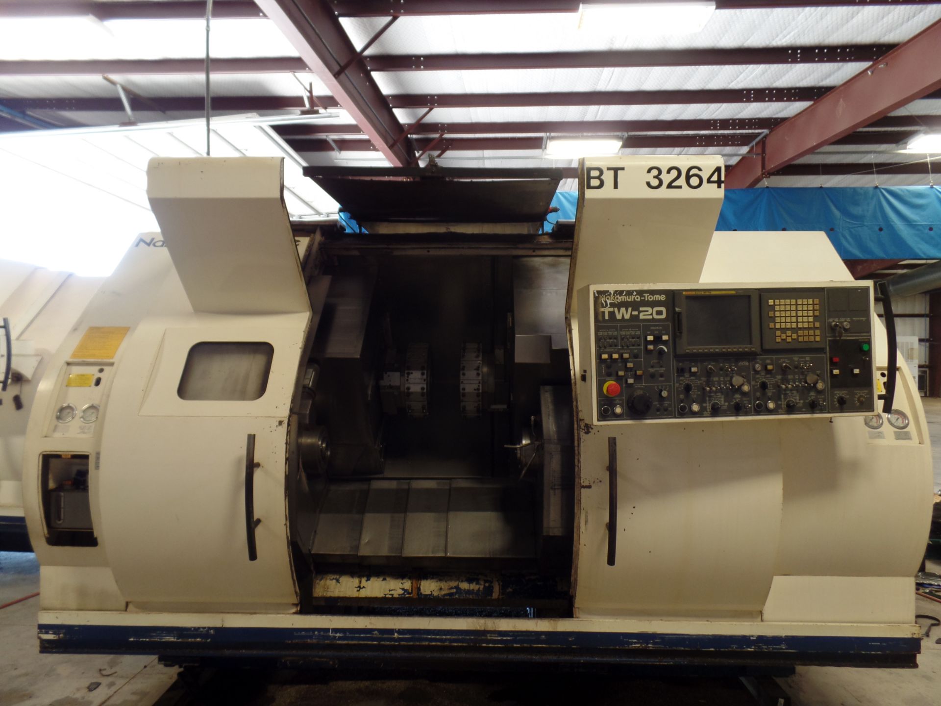 2005 Nakamura TW-20 Twin Spindle Twin Turret Opposed CNC Lathe, Fanuc 18iTB CNC control chip, side - Image 2 of 5