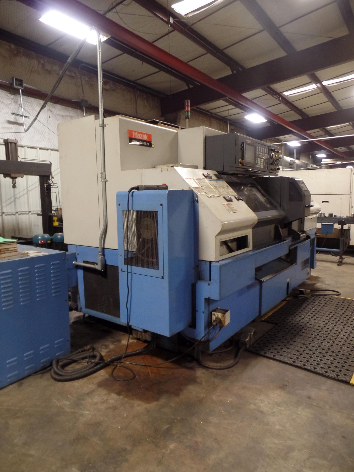 2002 Mazak Dual Turn 20 4 Axis Twin Spindle Twin Turret Opposed CNC Turning Center, rear discharge - Image 4 of 14