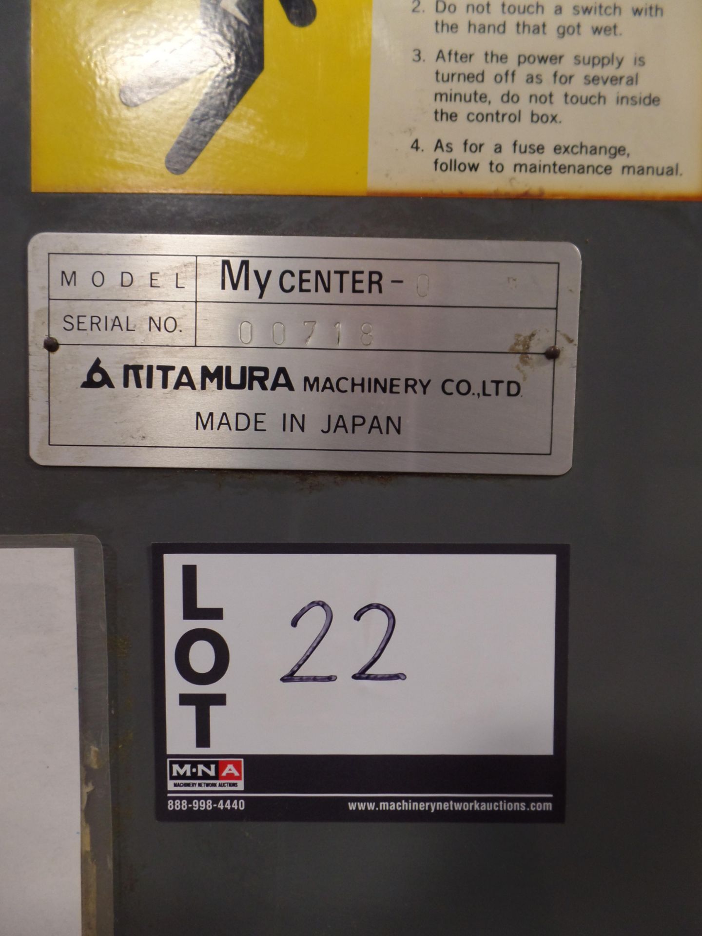 1997Kitamura MyCenter 0 CNC Mill, Fanuc o-Mate control, travels 12" x, 10" y, 12'' z, NST 30 tape - Image 7 of 7