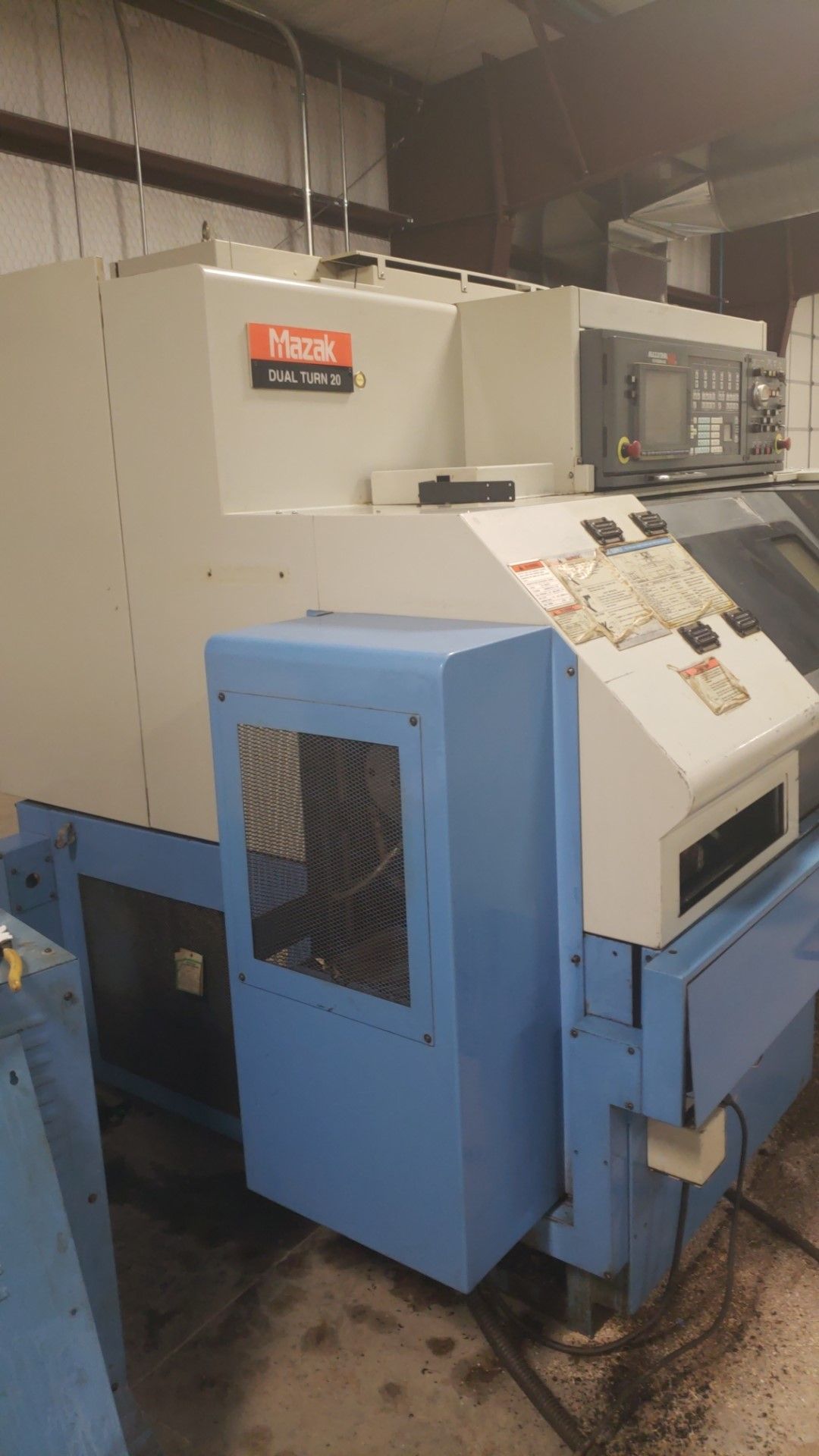 2004 Mazak Dual Turn 20 4 Axis Twin Spindle Twin Turret Opposed CNC Turning Center, rear discharge - Image 5 of 9
