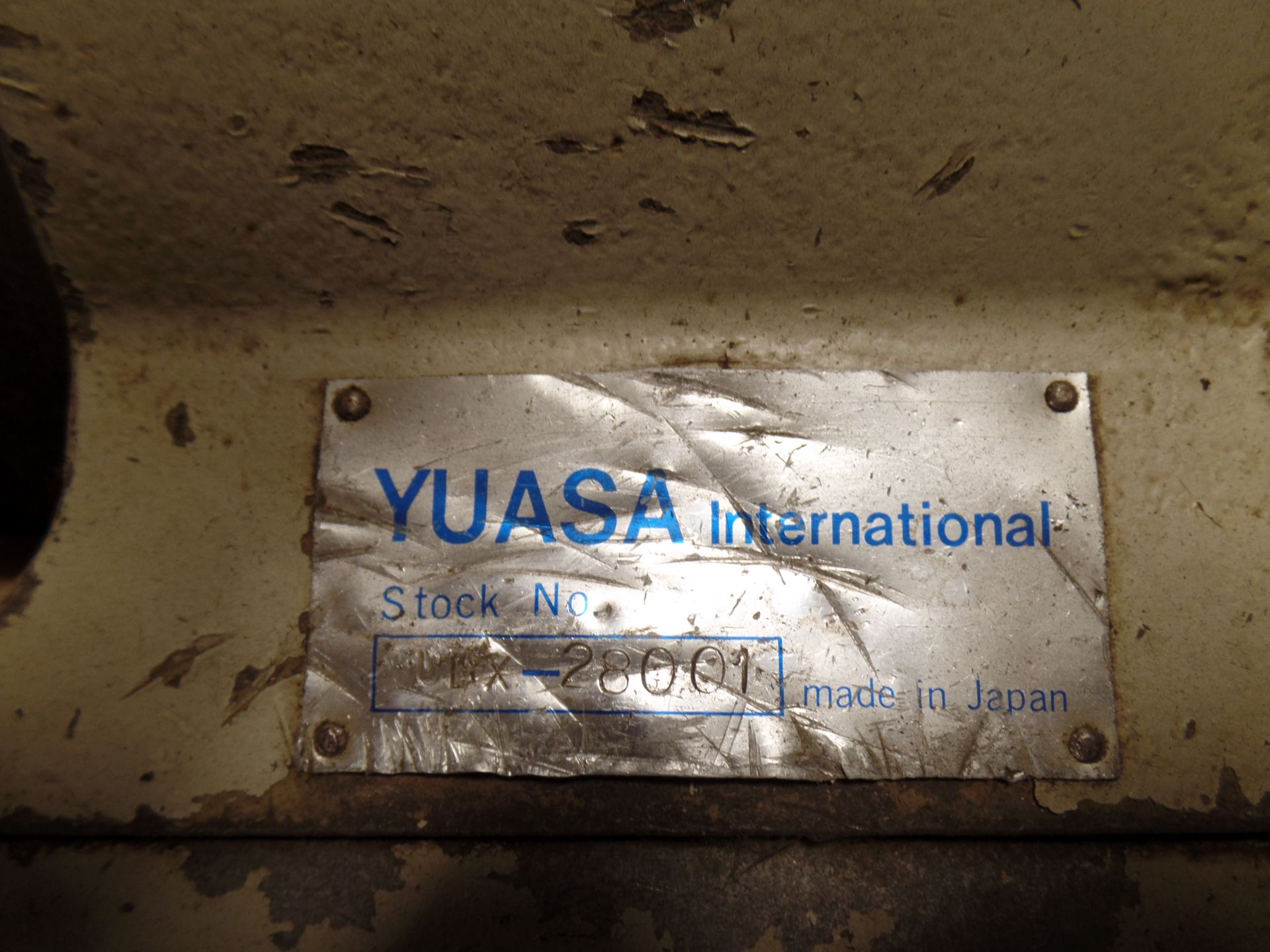 Yuasa 4th Axis Indexer w/ control box and steady rest, 11" 3 jaw chuck w/hard jaws, model UDX-28001 - Image 11 of 12