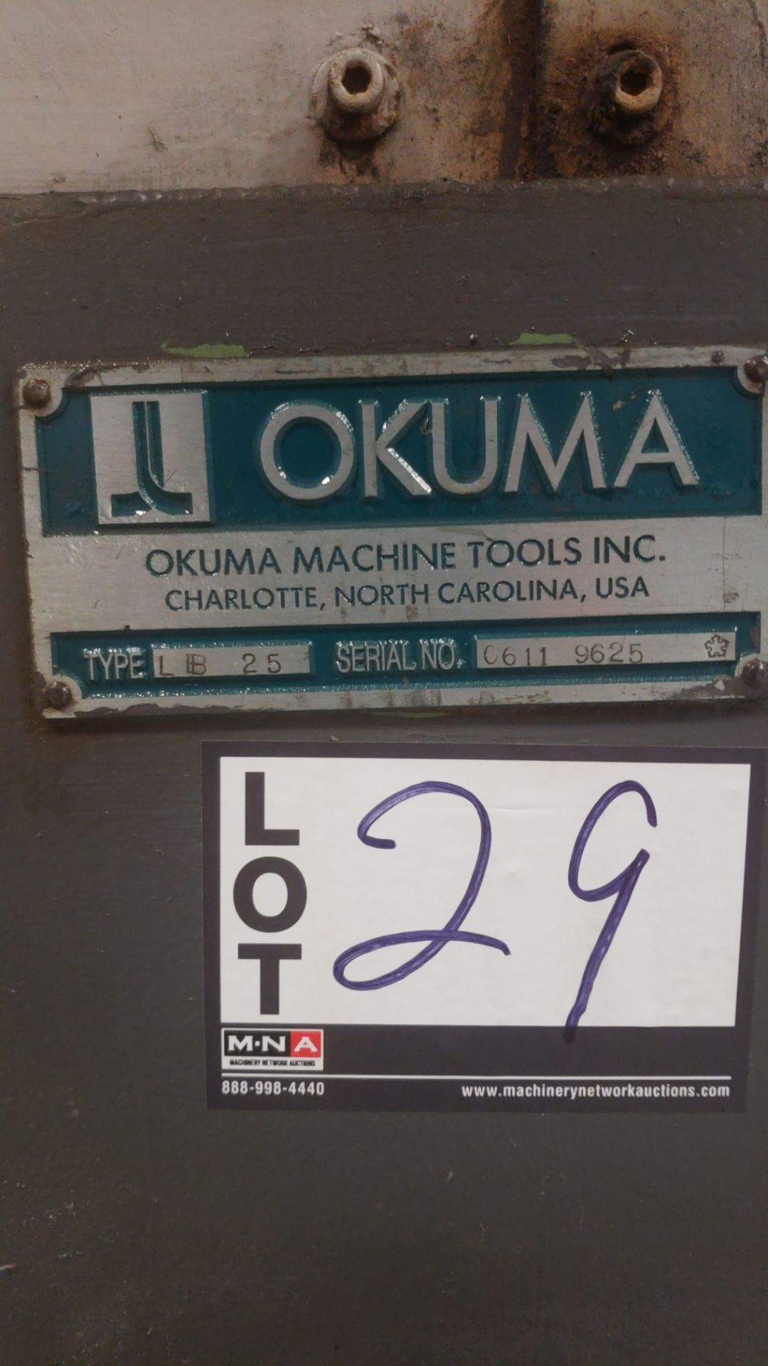 Okuma LB 25 2 Axis CNC lathe, 5020 control, chip conveyor, 10" chuck SN: 06119625 - Image 7 of 7