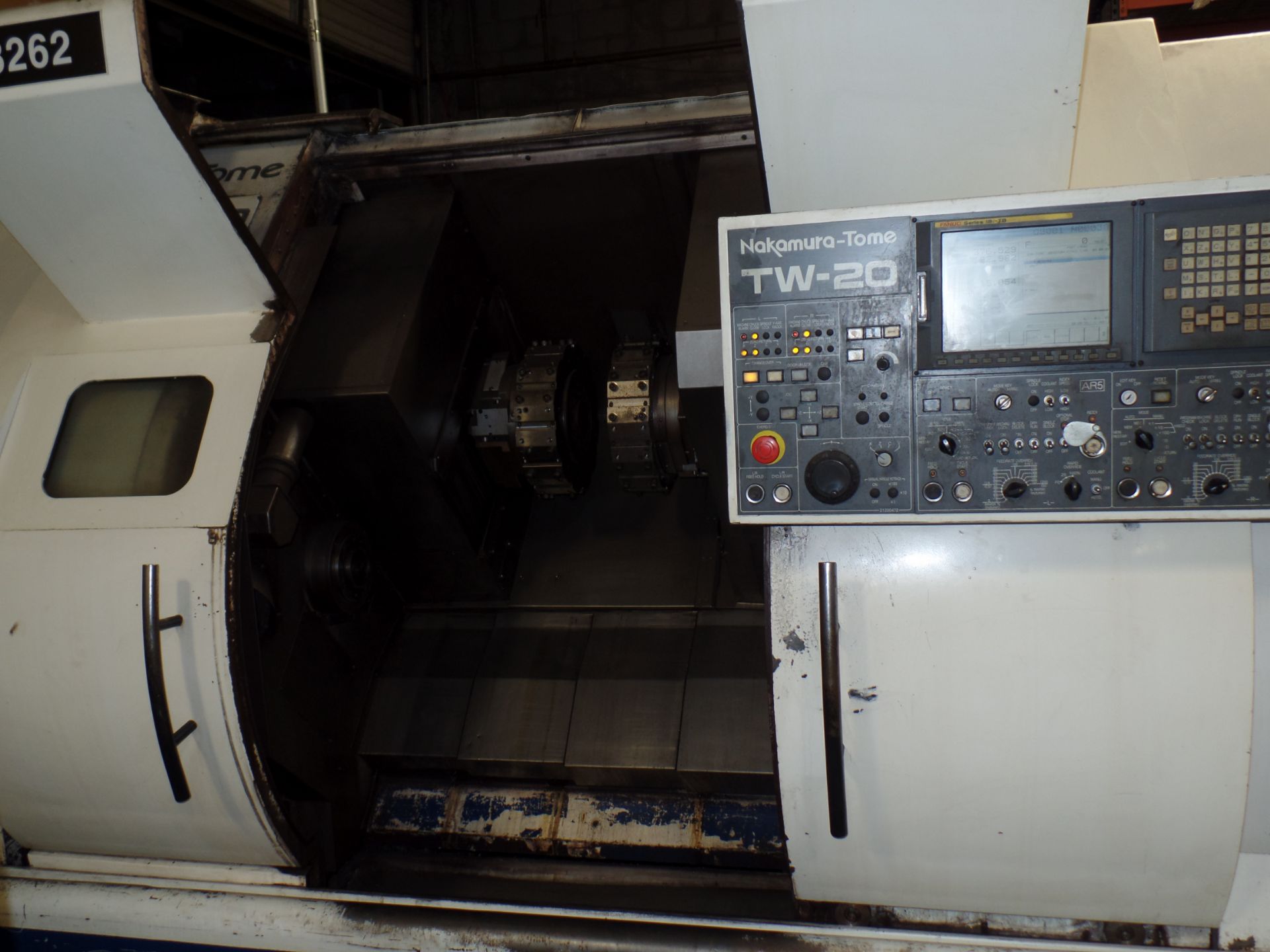 2005 Nakamura TW-20 Twin Spindle Twin Turret Opposed CNC Lathe, Funuc 18iTB CNC control chip, side - Image 12 of 18