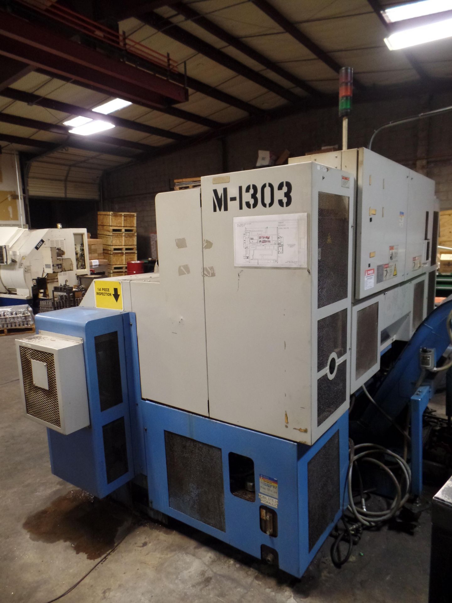 2002 Mazak Dual Turn 20 4 Axis Twin Spindle Twin Turret Opposed CNC Turning Center, rear discharge - Image 9 of 14